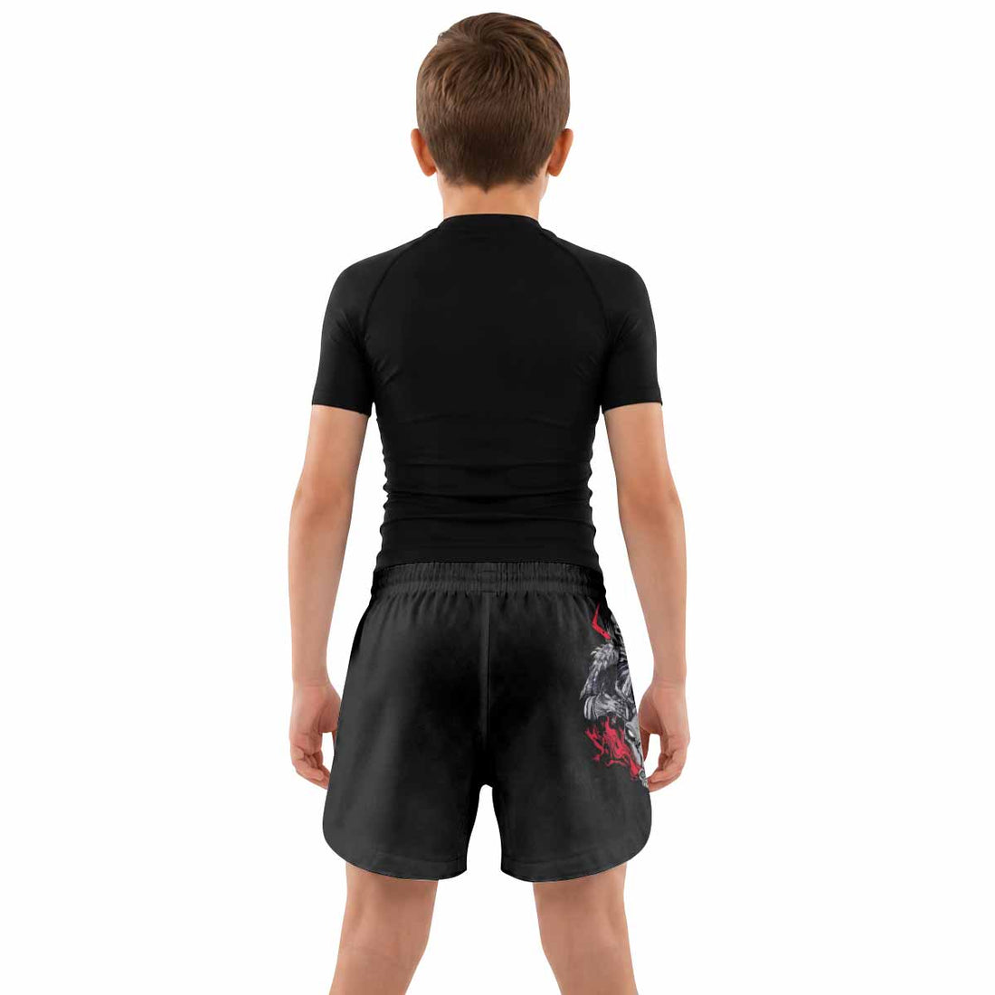 Skull Knight Berserk Kids Grappling Shorts - lifestyle