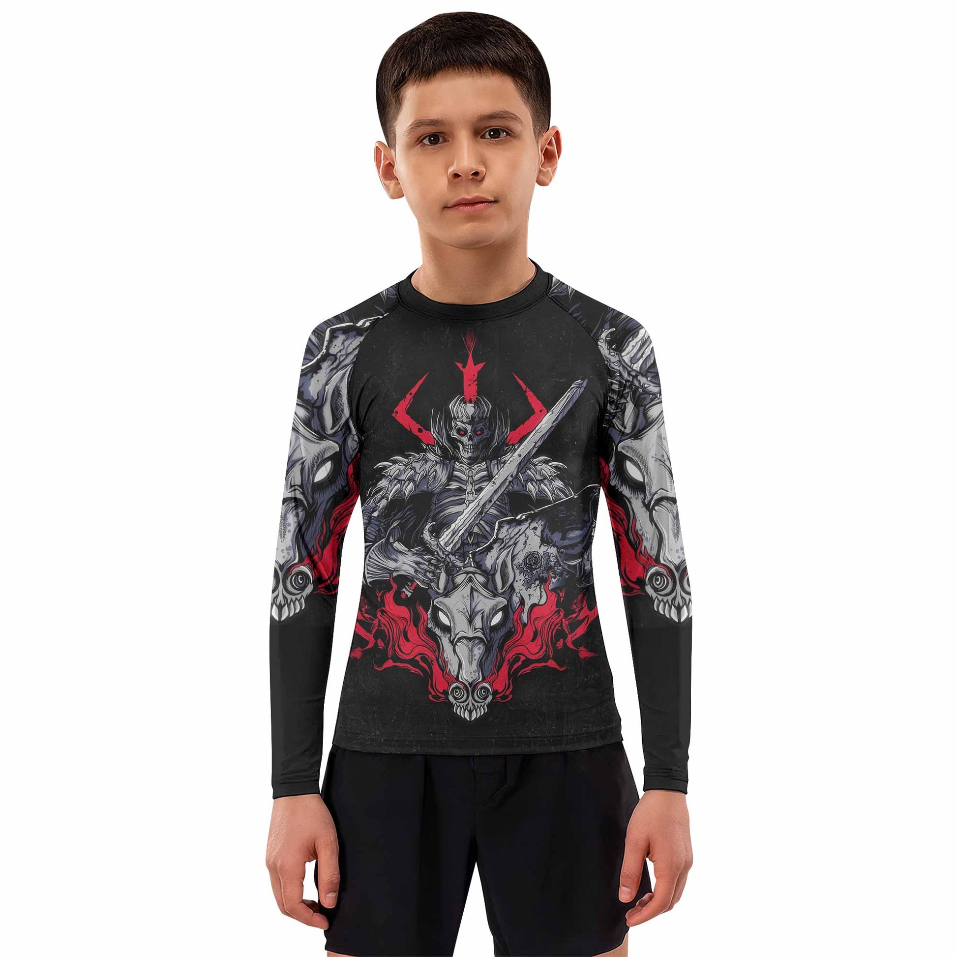 Skull Knight Berserk Kids Rash Guard
