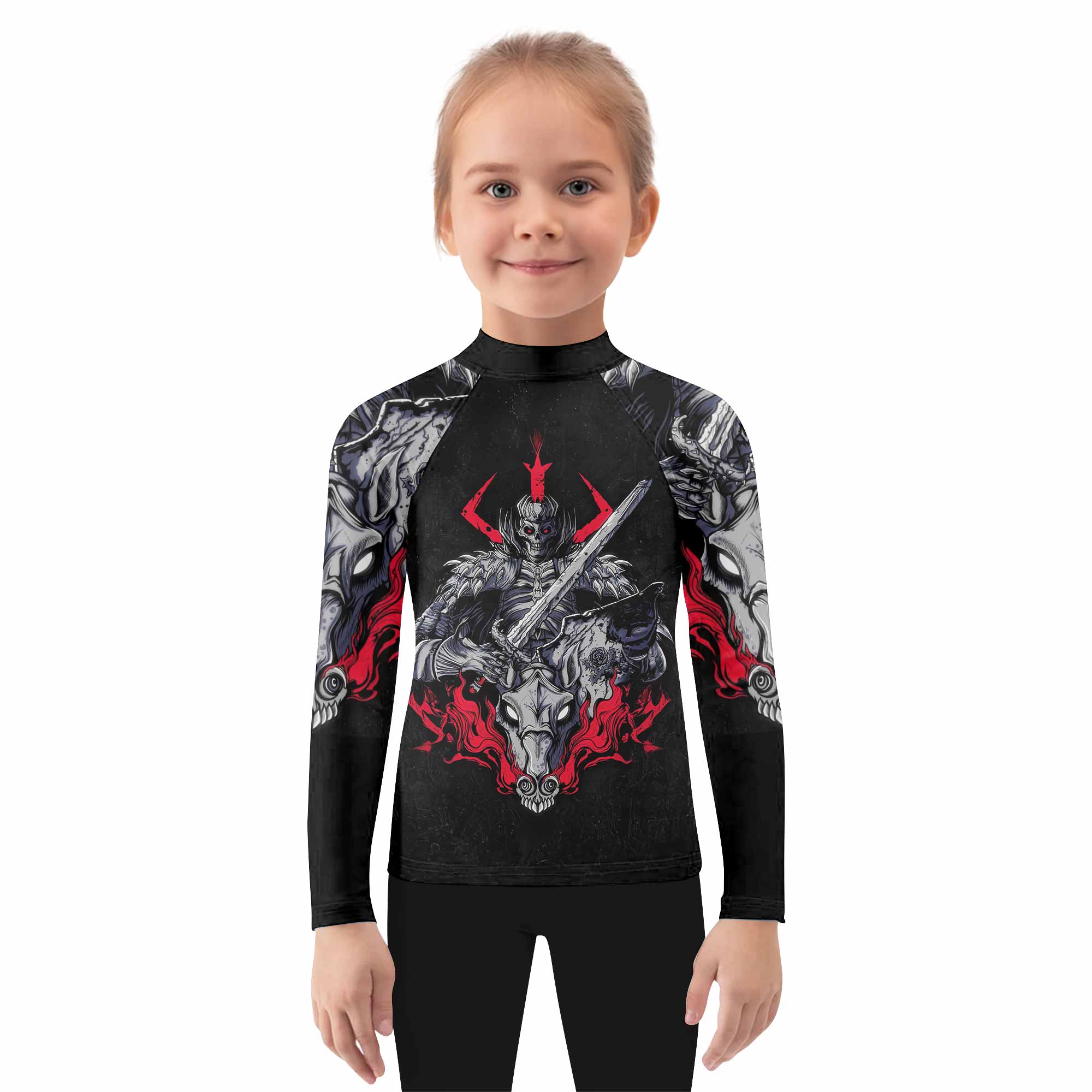 Skull Knight Berserk Kids Rash Guard