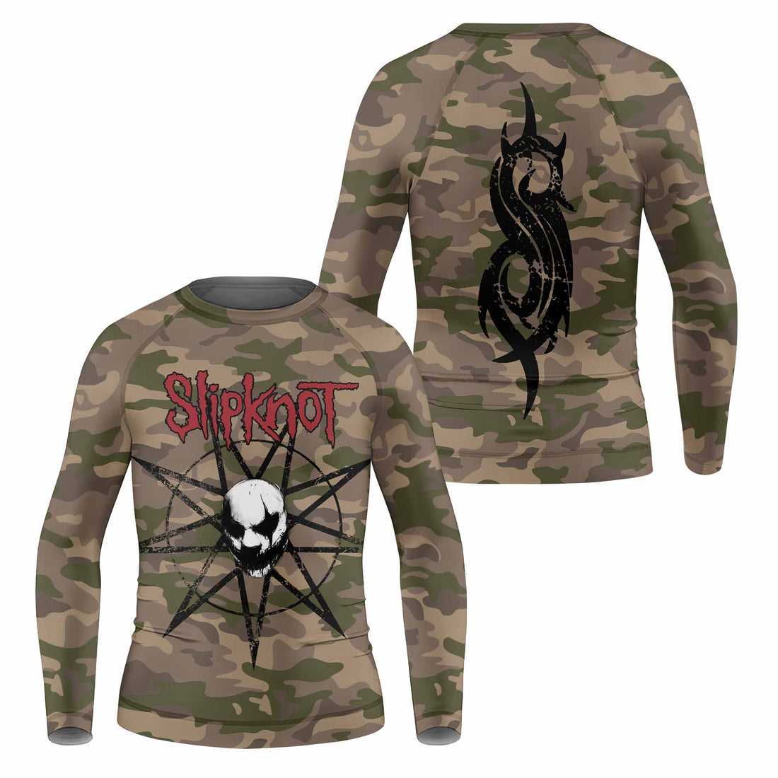 Slipknot Mask Camo Kids Rash Guard