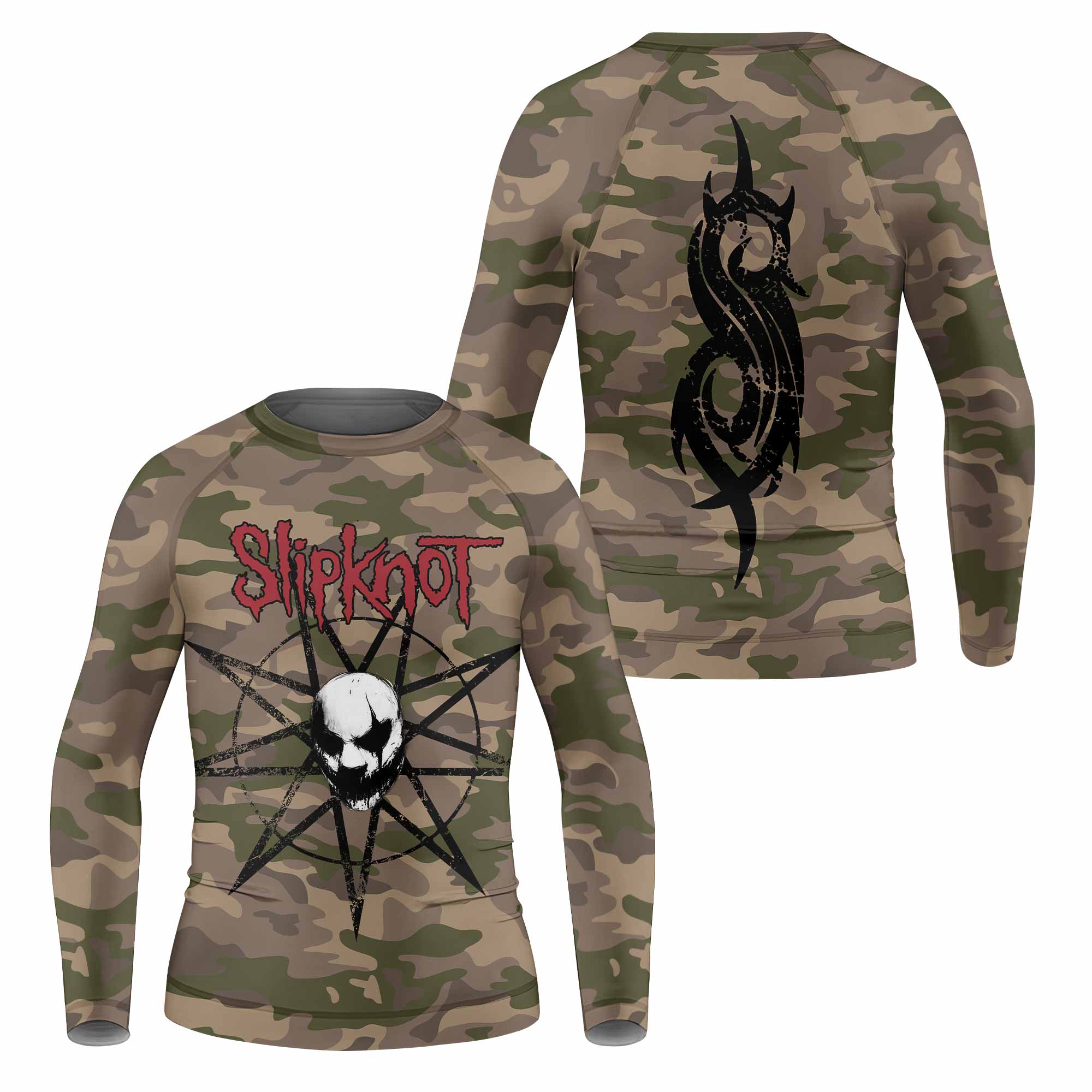 Slipknot Mask Camo Kids Rash Guard