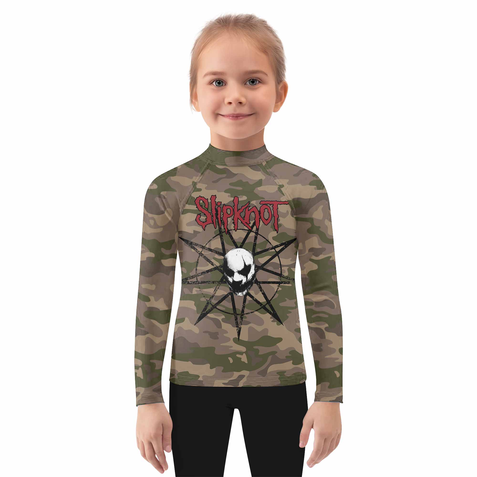 Slipknot Mask Camo Kids Rash Guard