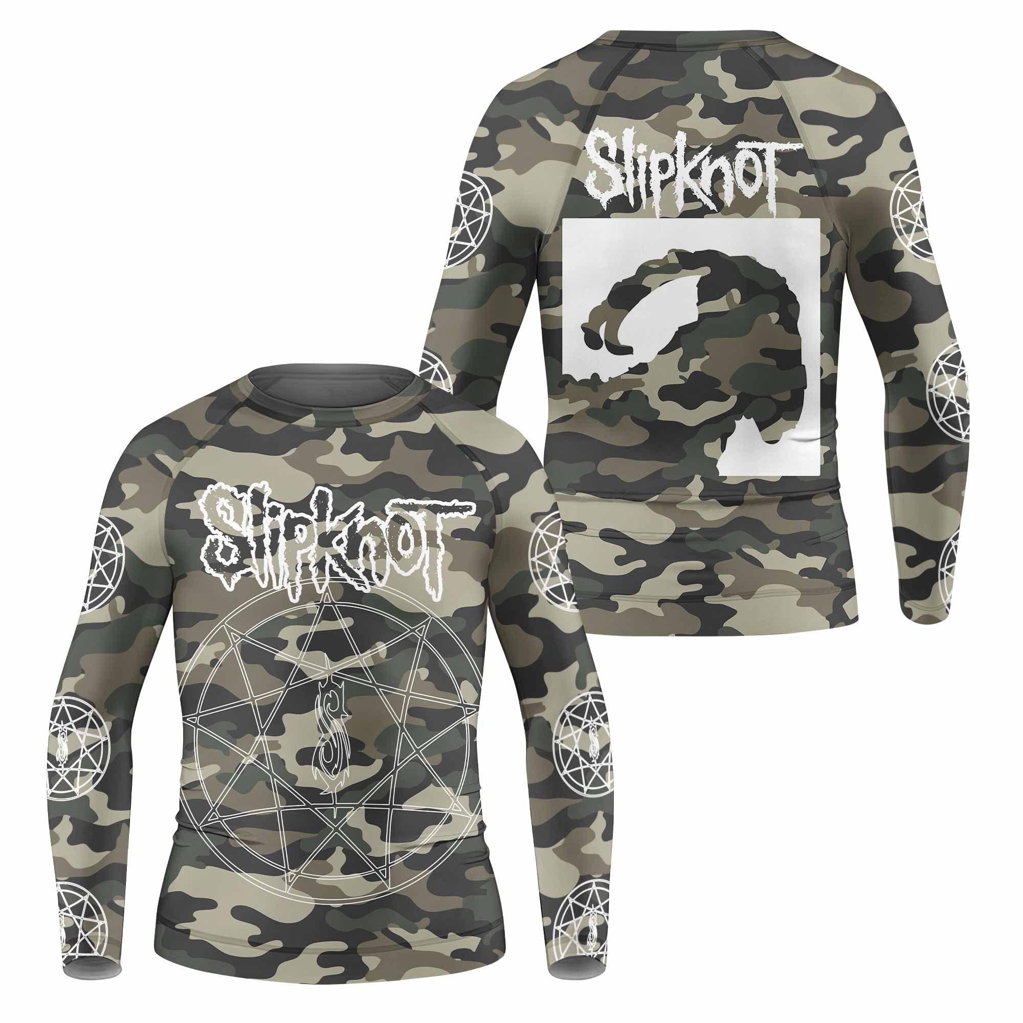 Slipknot Pentagram Camo Kids Rash Guard