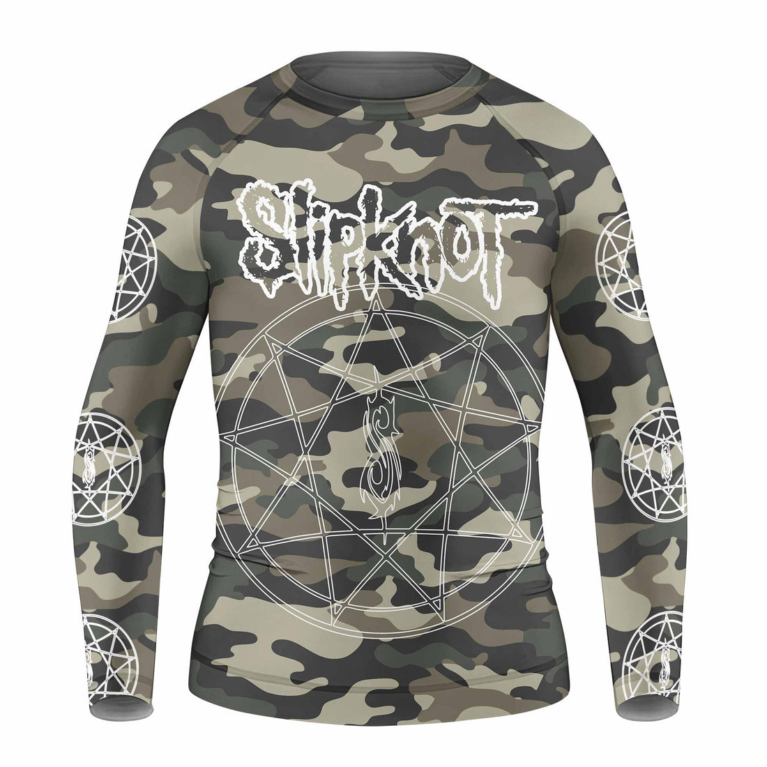 Slipknot Pentagram Camo Kids Rash Guard
