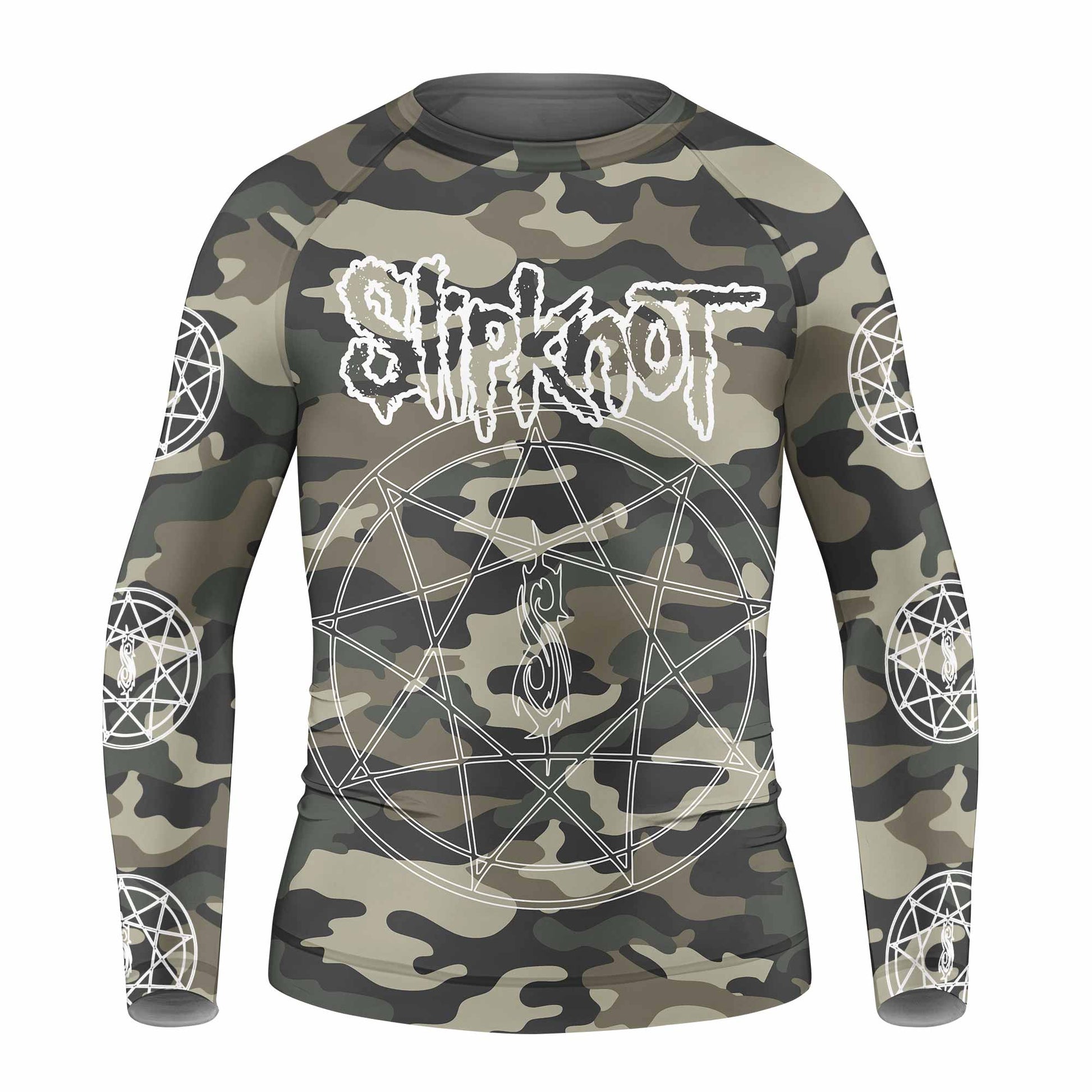 Slipknot Pentagram Camo Kids Rash Guard