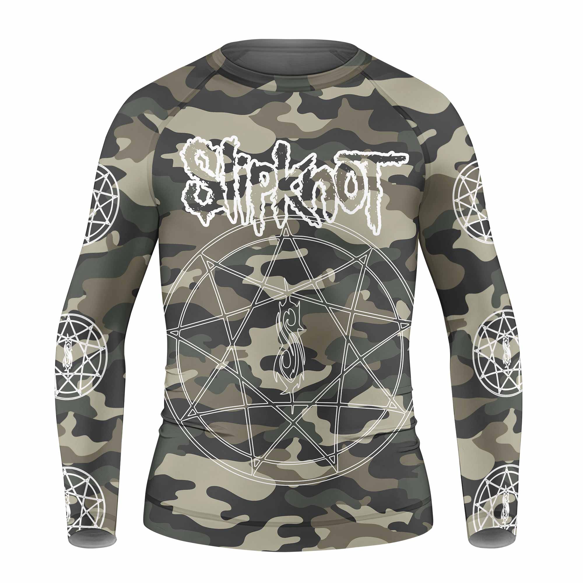 Slipknot Pentagram Camo Kids Rash Guard