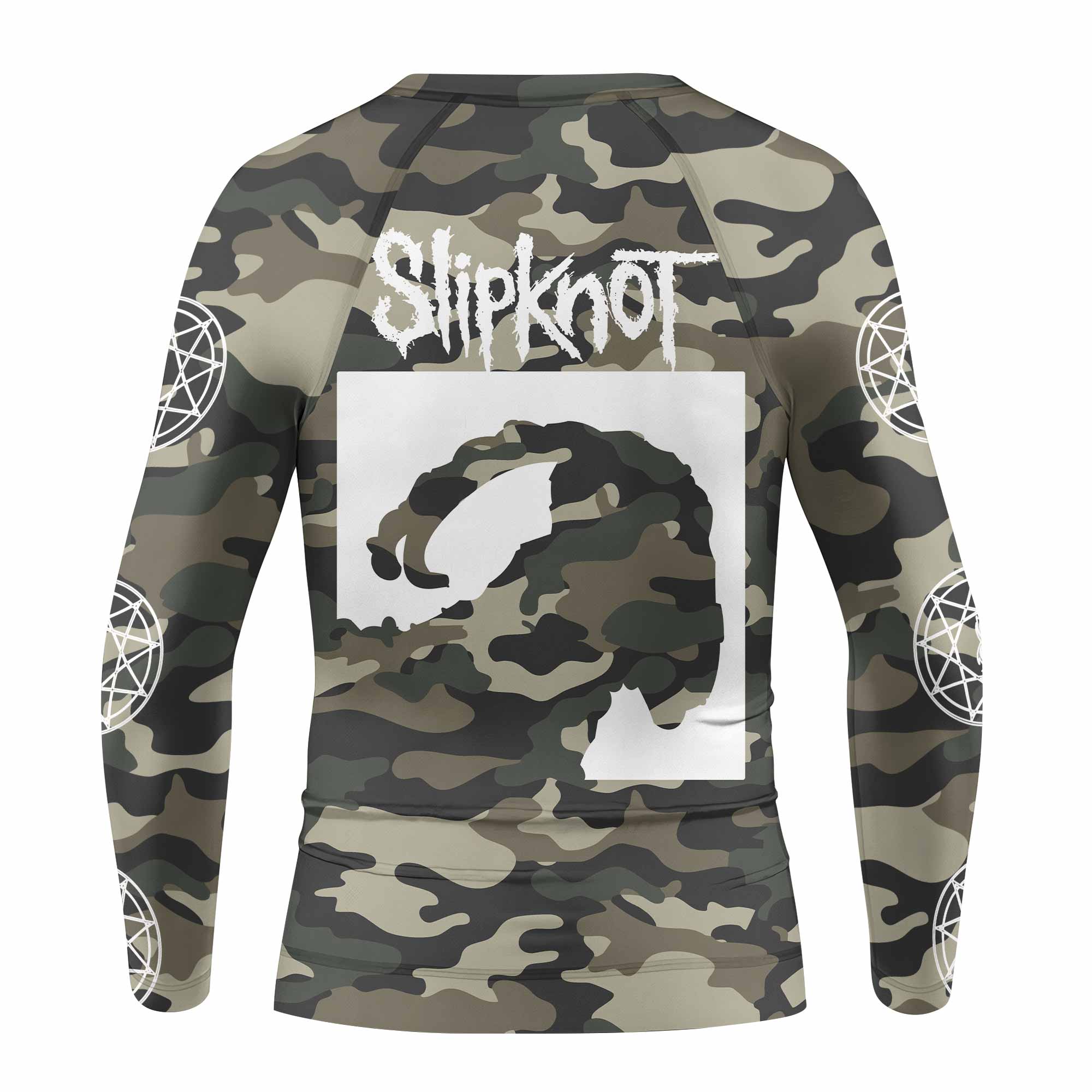 Slipknot Pentagram Camo Kids Rash Guard
