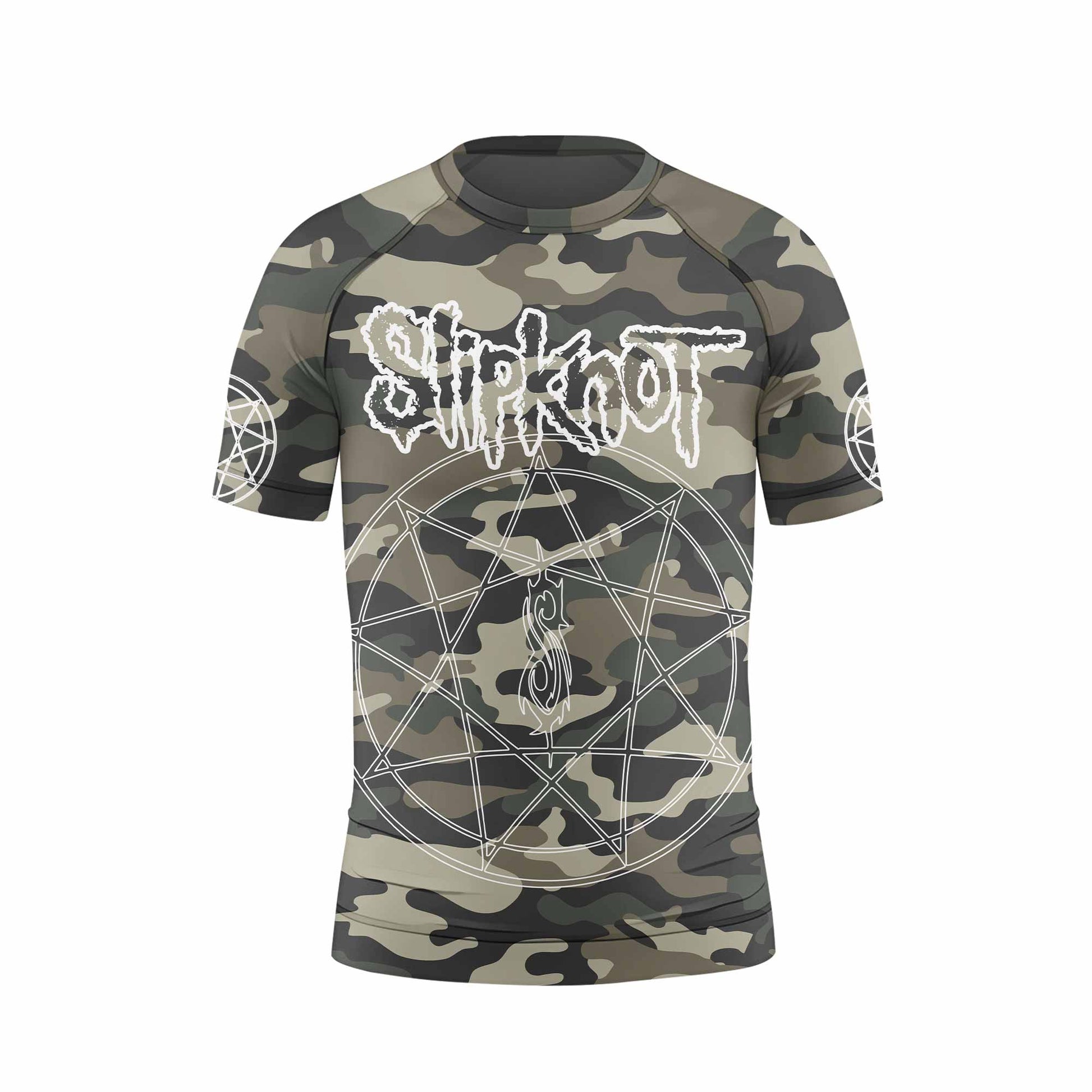 Slipknot Pentagram Camo Kids Rash Guard