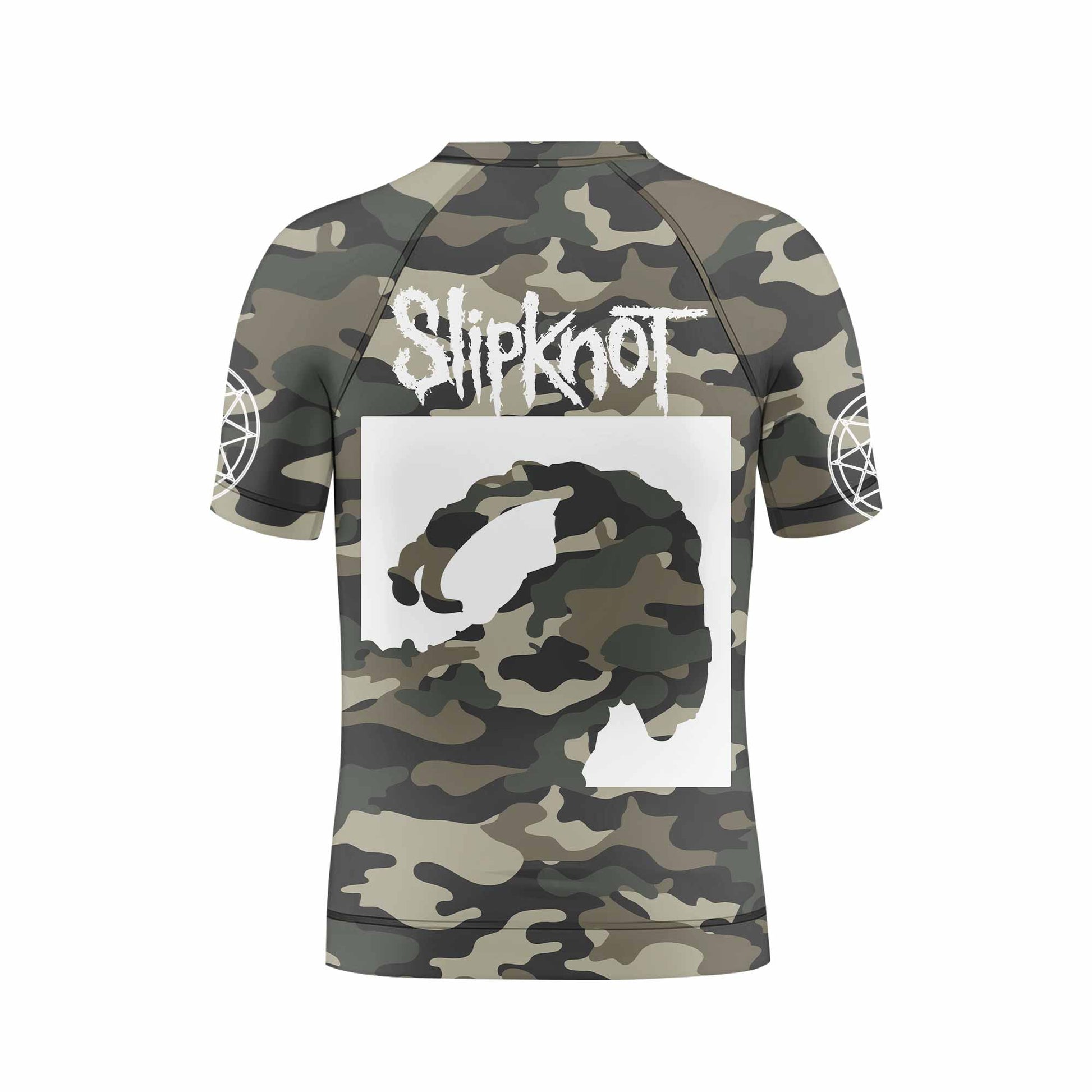 Slipknot Pentagram Camo Kids Rash Guard