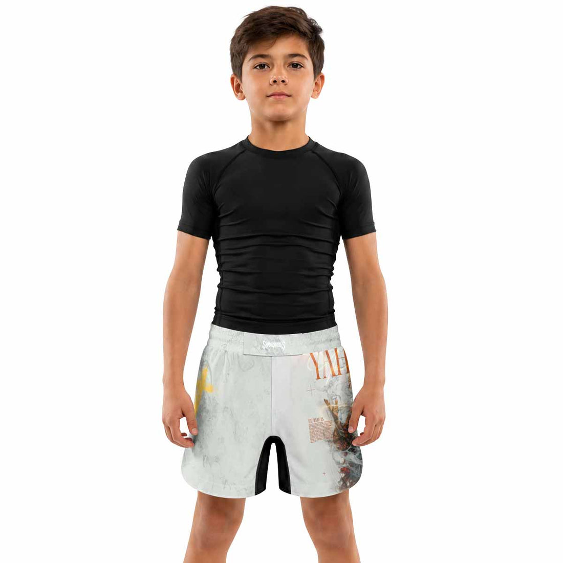Yahweh I Am That I Am Kids Grappling Shorts - lifestyle