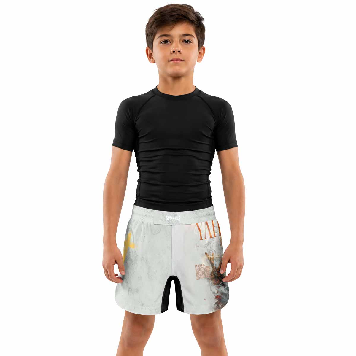 Yahweh I Am That I Am Kids Grappling Shorts - lifestyle