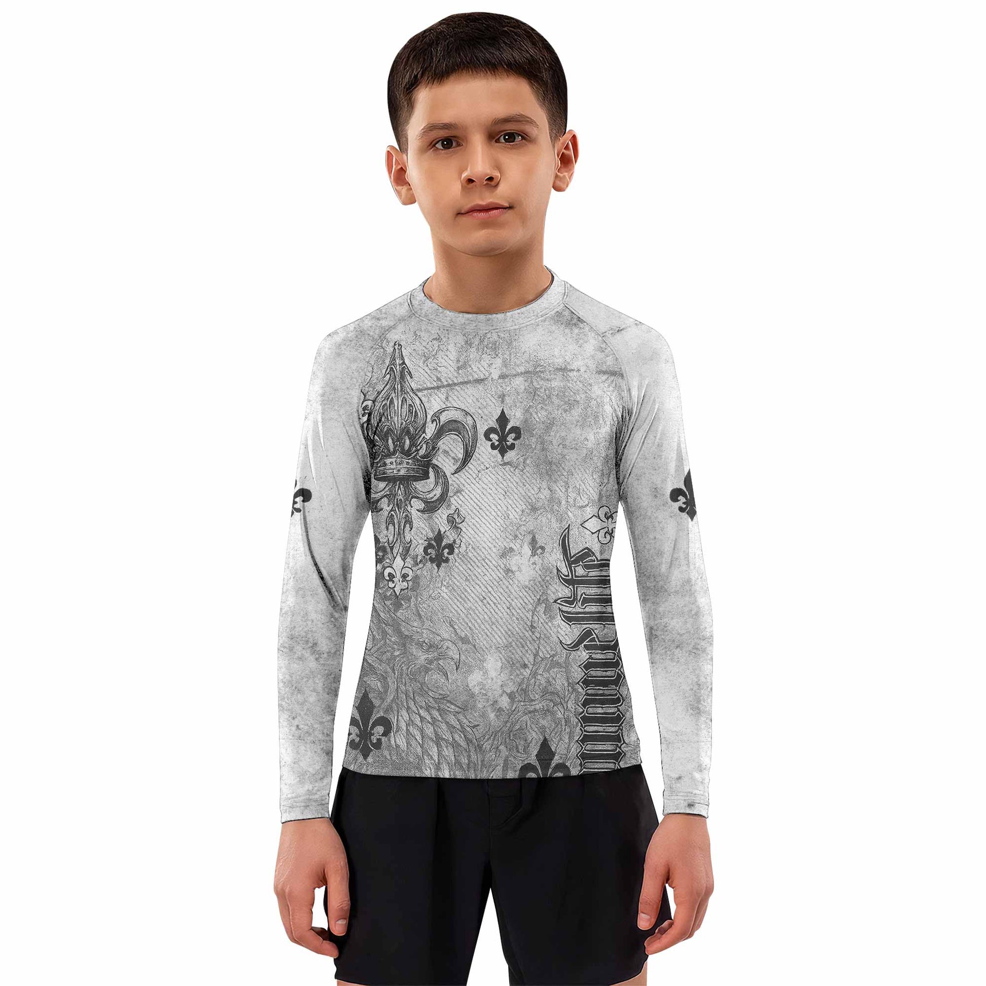 Fleur-de-Lis Rebirth Kids Rash Guard