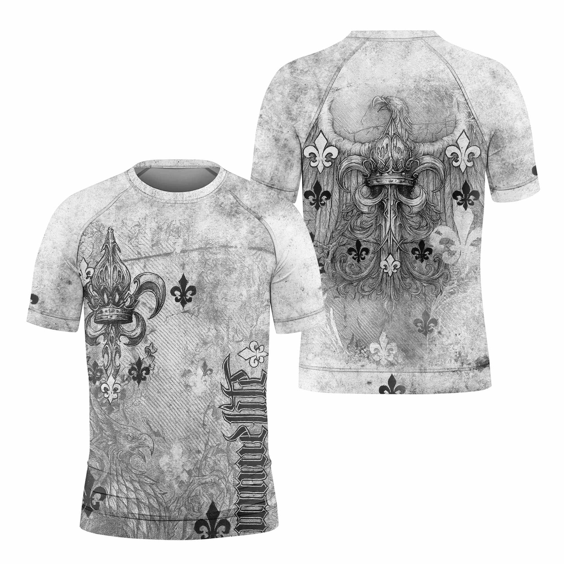 Fleur-de-Lis Rebirth Kids Rash Guard