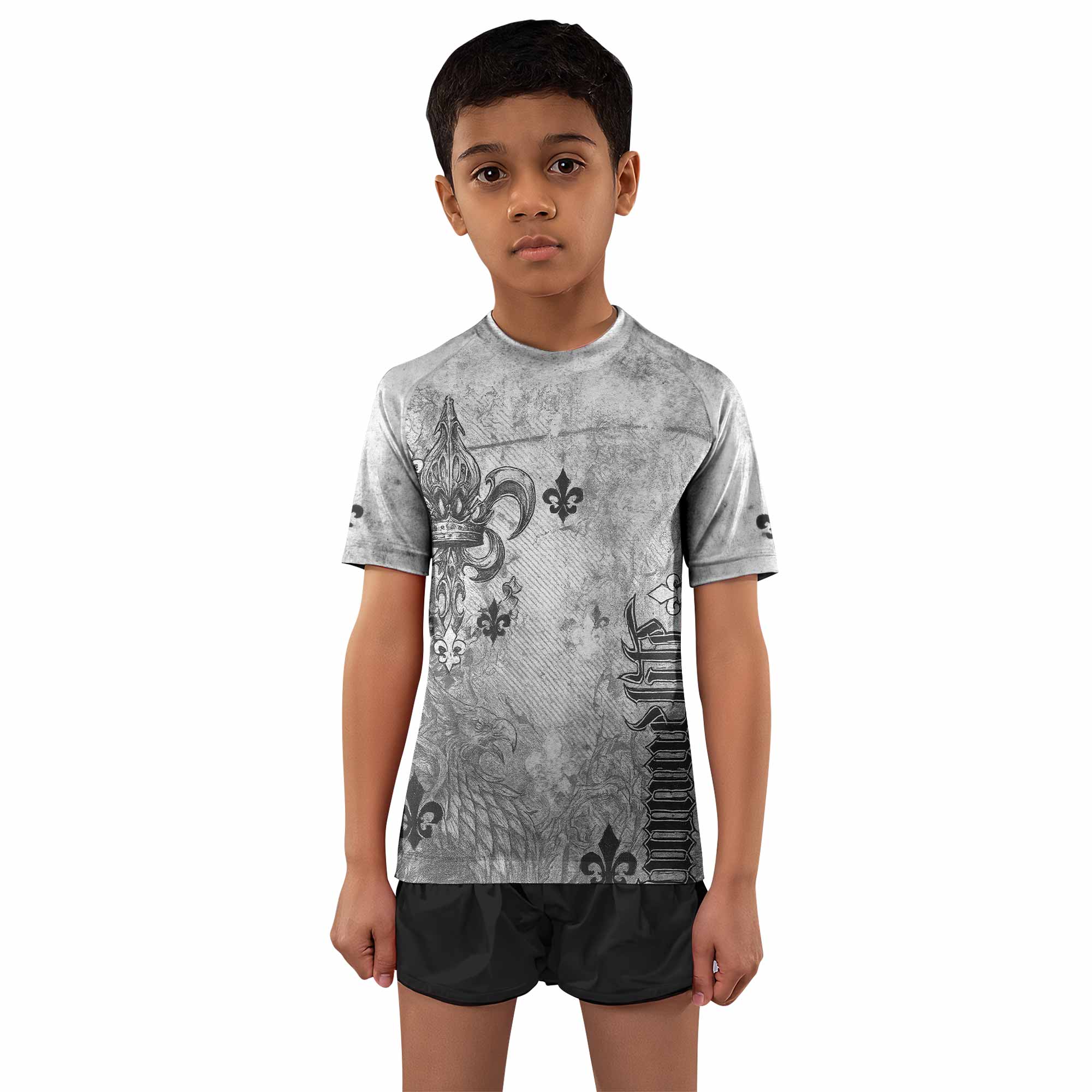 Fleur-de-Lis Rebirth Kids Rash Guard