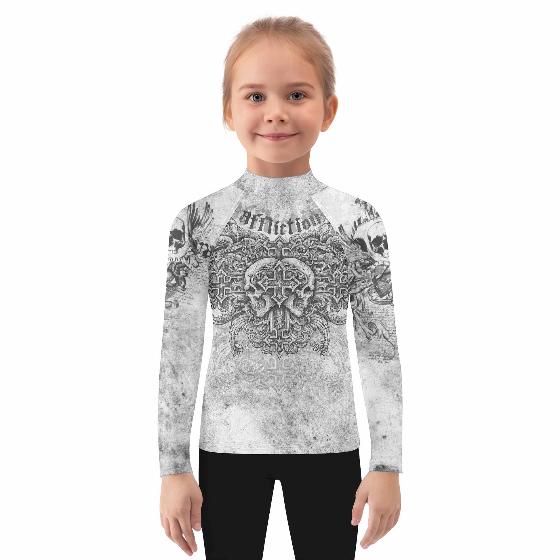 Afflicted Cross Kids Rash Guard