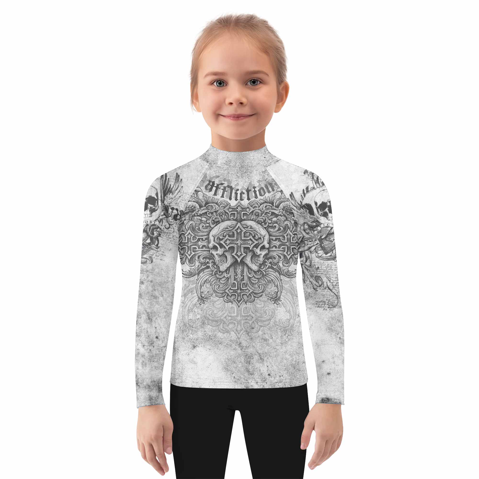 Afflicted Cross Kids Rash Guard