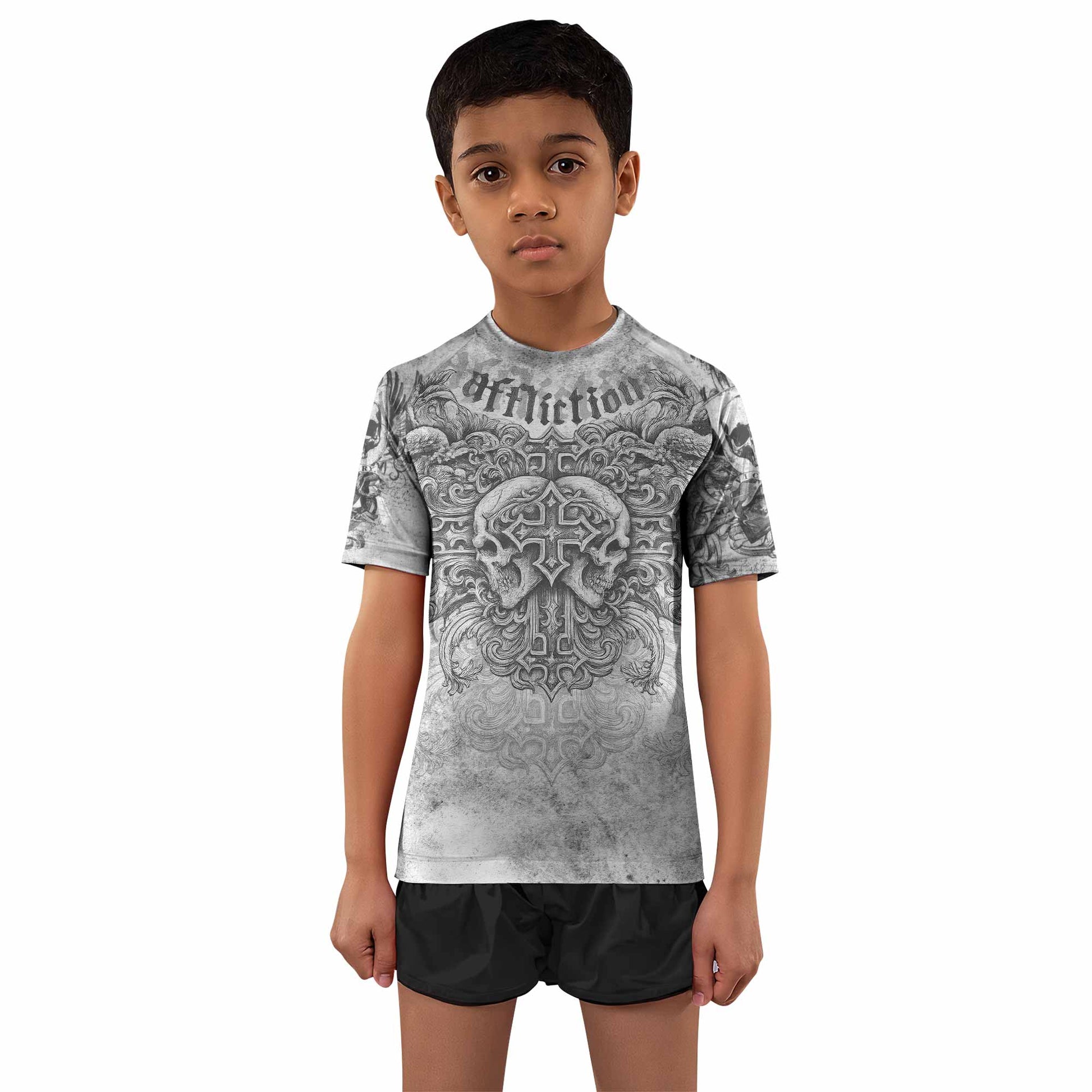 Afflicted Cross Kids Rash Guard