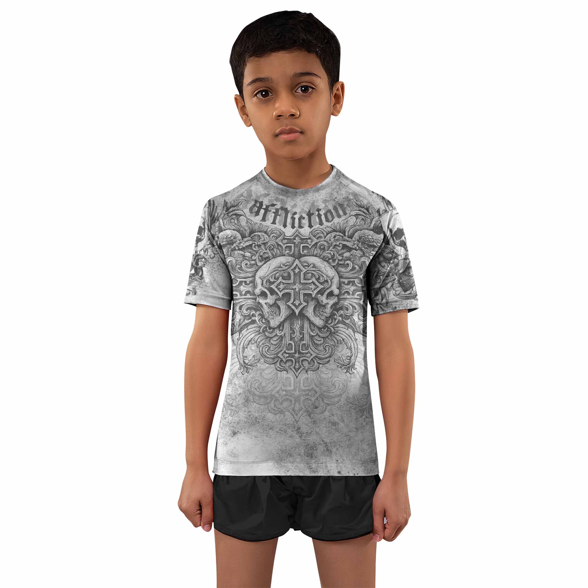 Afflicted Cross Kids Rash Guard