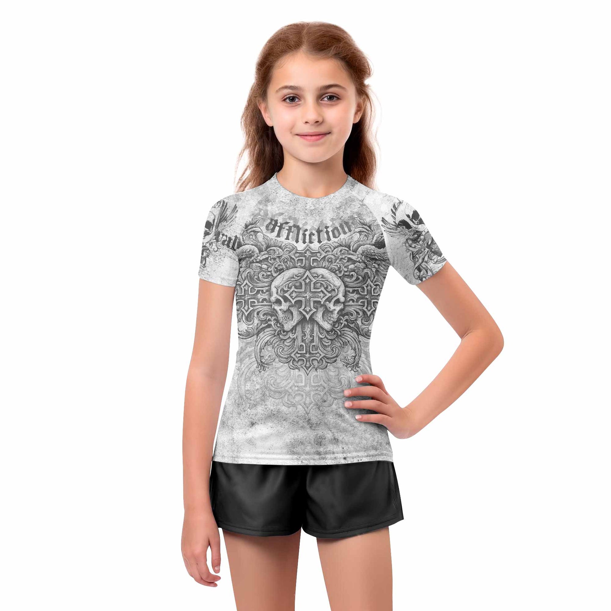 Afflicted Cross Kids Rash Guard
