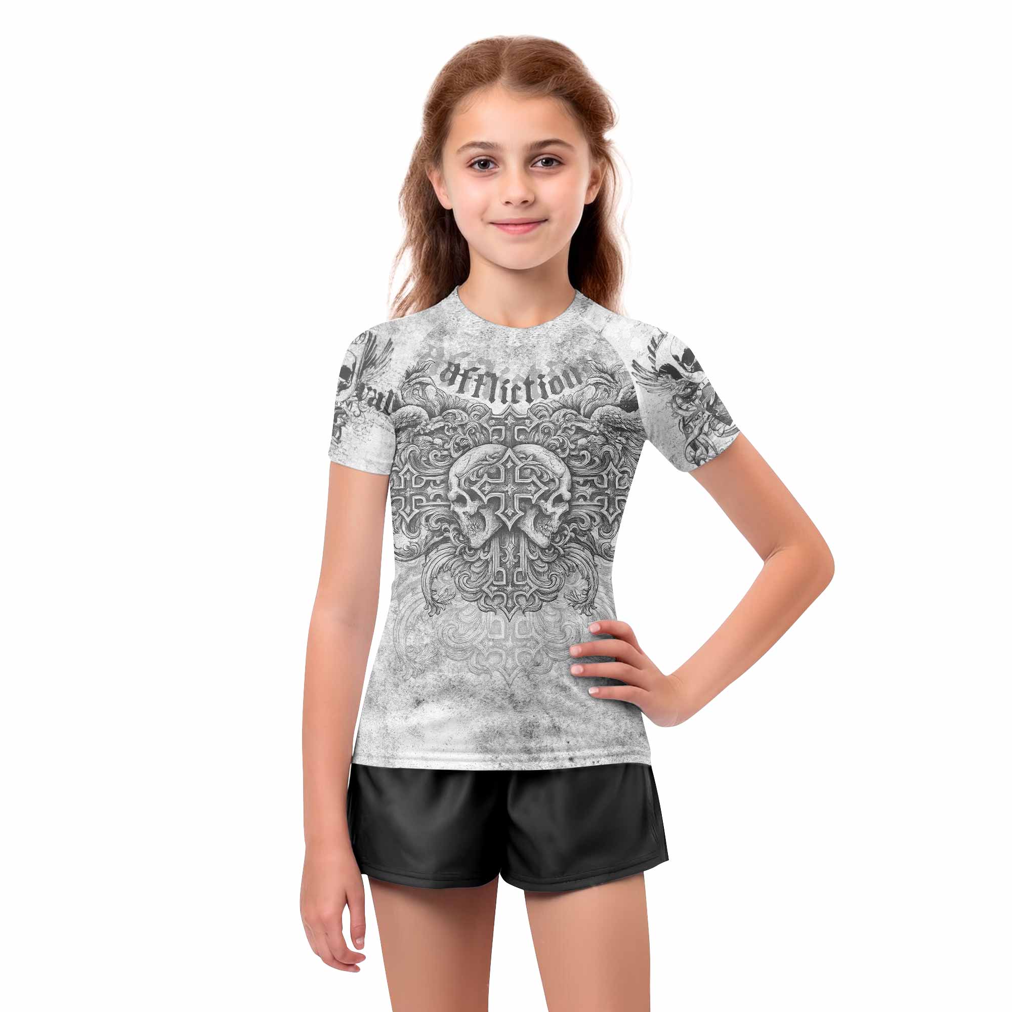 Afflicted Cross Kids Rash Guard