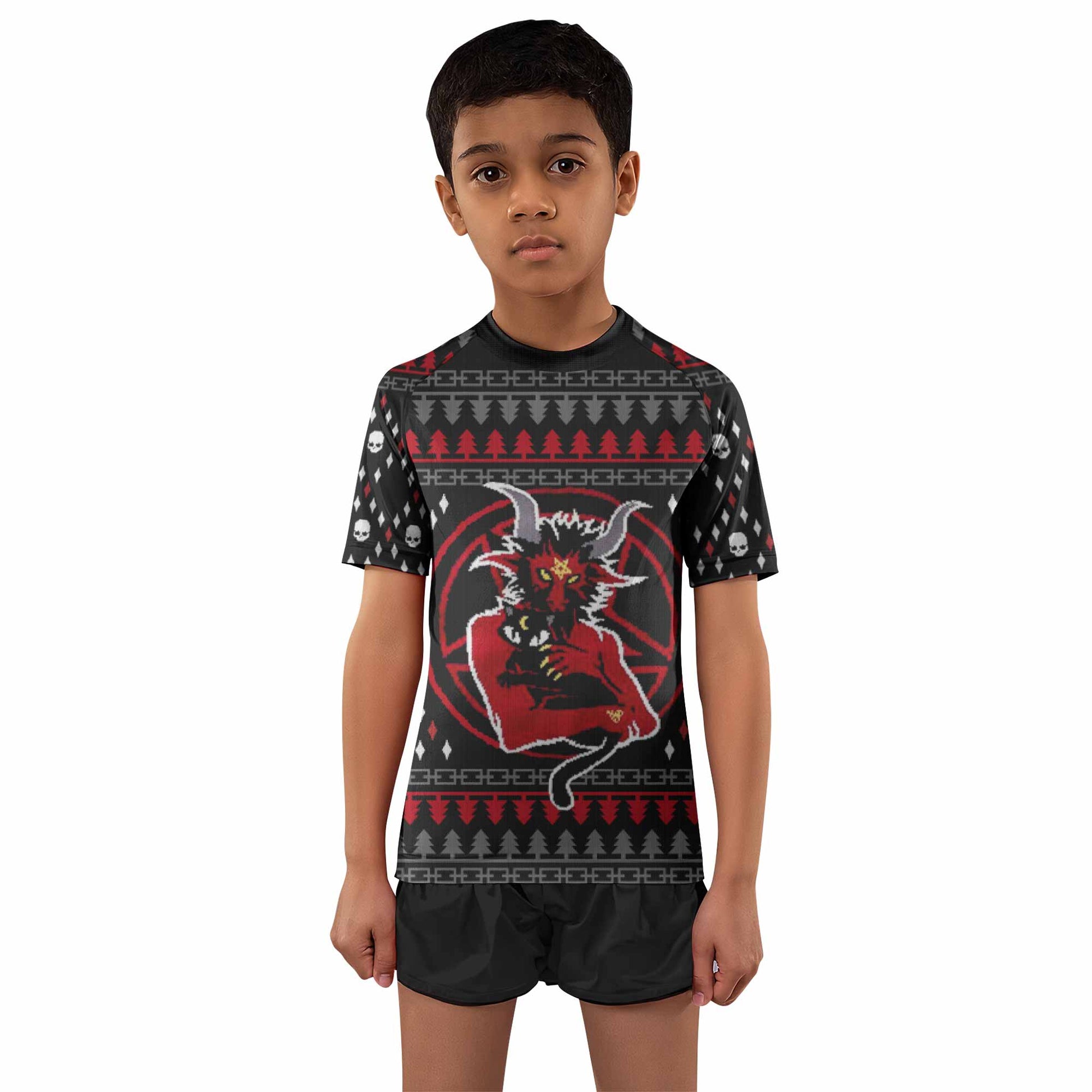 Purraise Satan Kids Rash Guard