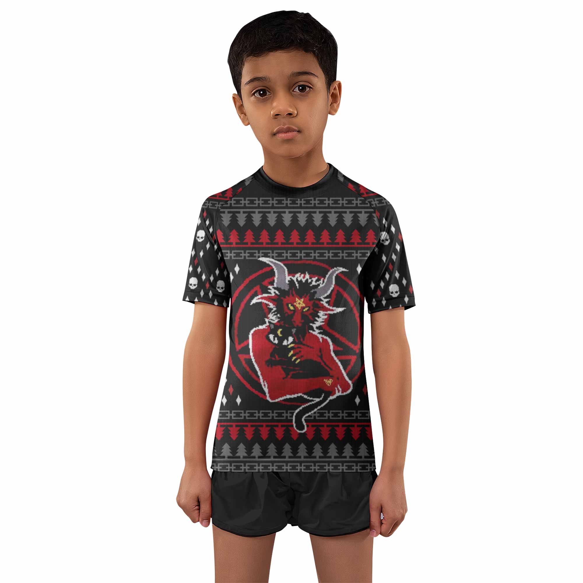 Purraise Satan Kids Rash Guard