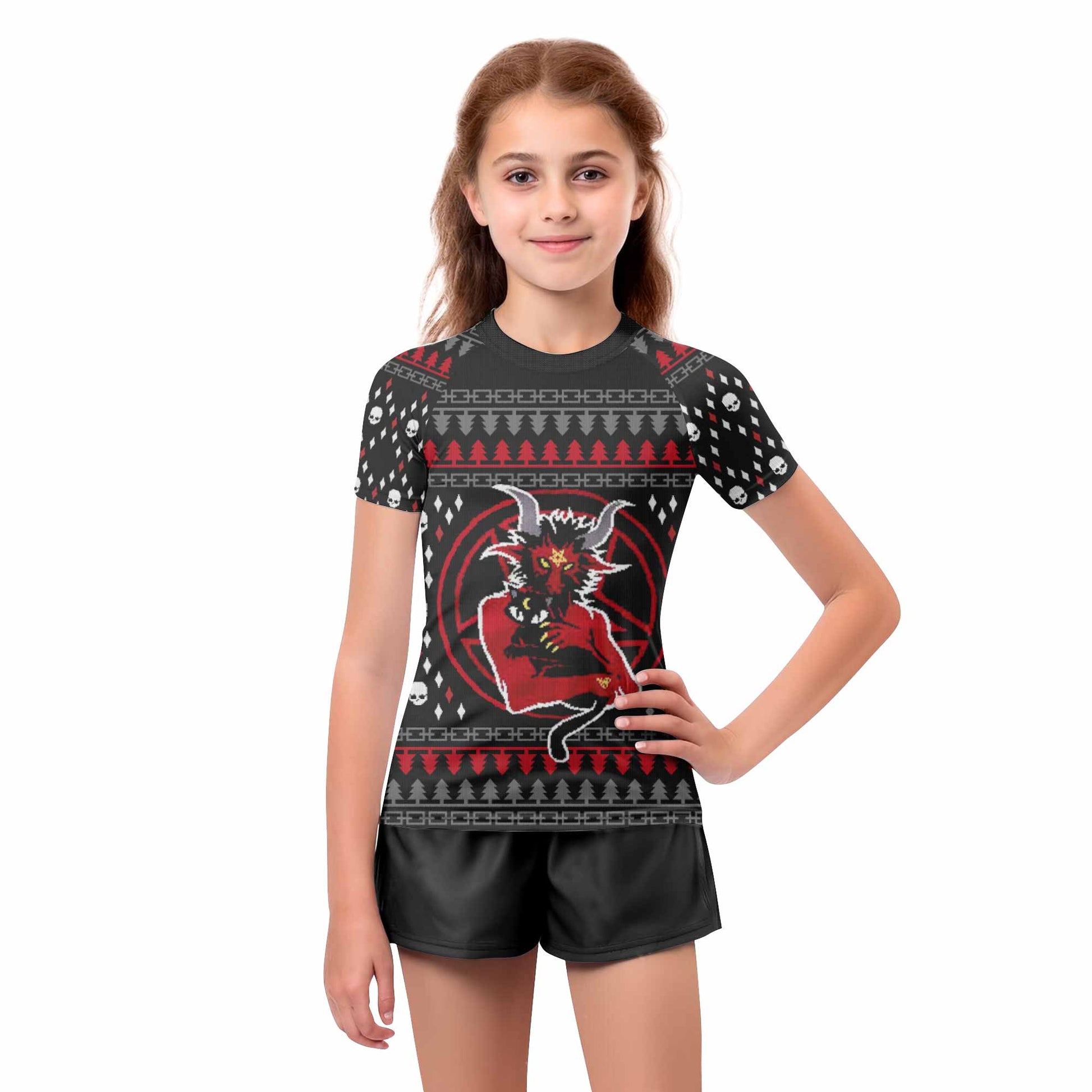 Purraise Satan Kids Rash Guard