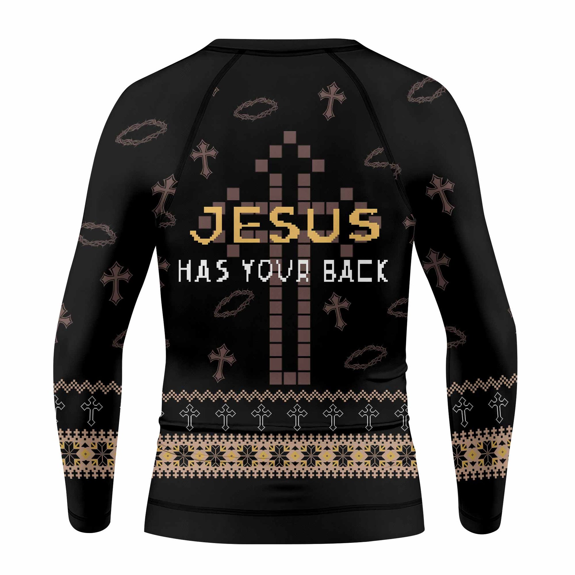 Jesus Has Your Back Kids Rash Guard