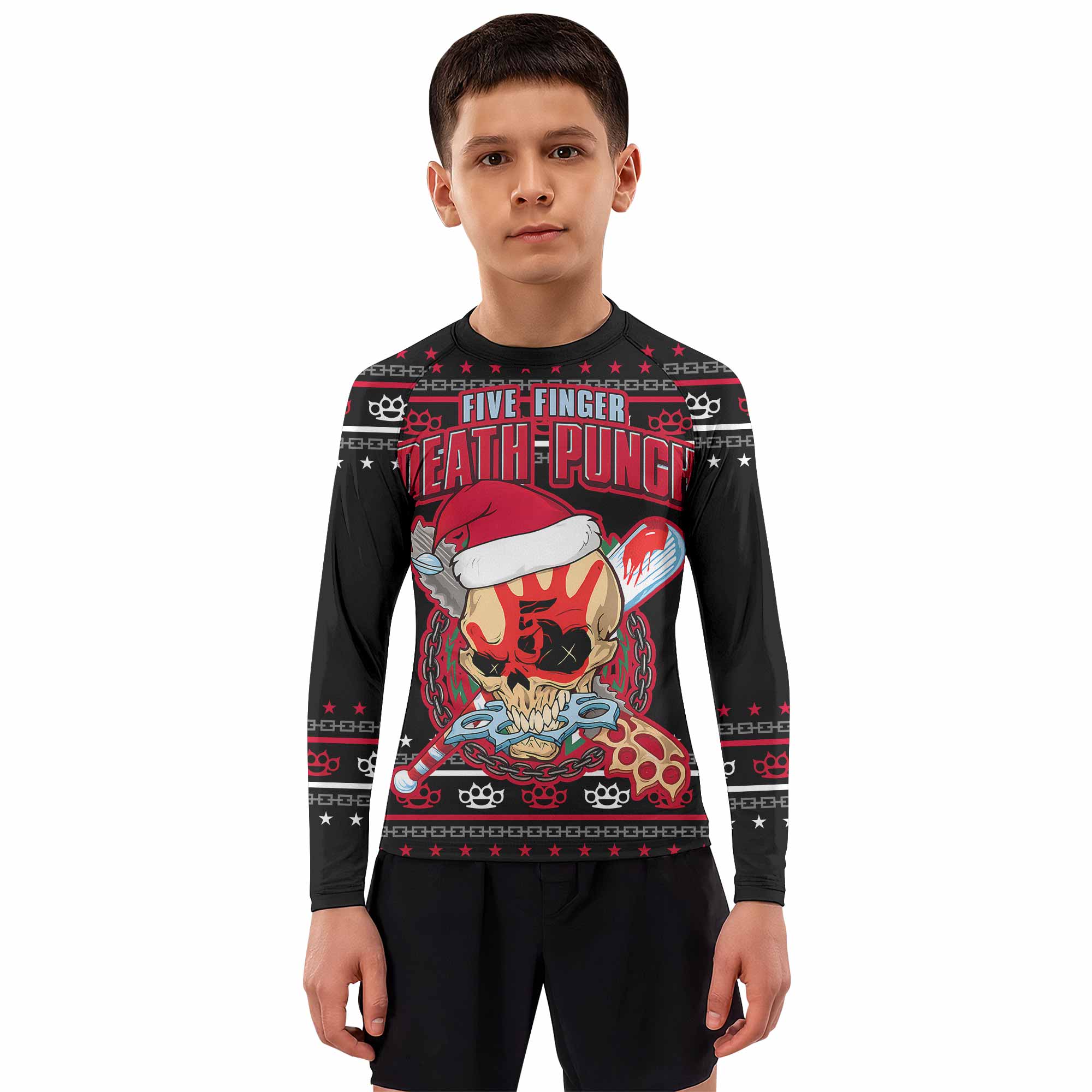 Five Finger Death Punch Christmas Kids Rash Guard