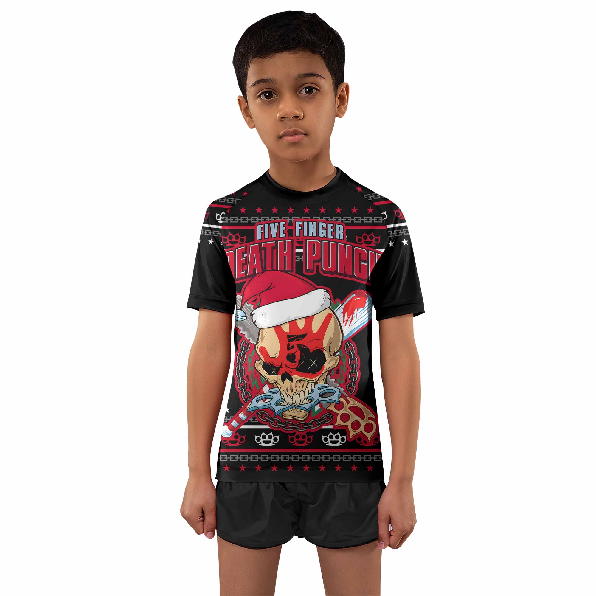 Five Finger Death Punch Christmas Kids Rash Guard