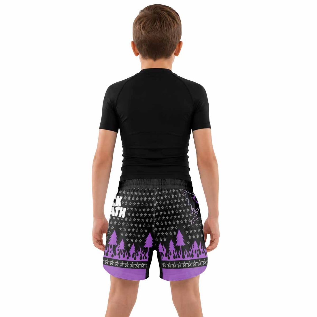 Black Sabbath Kids Grappling Shorts - lifestyle