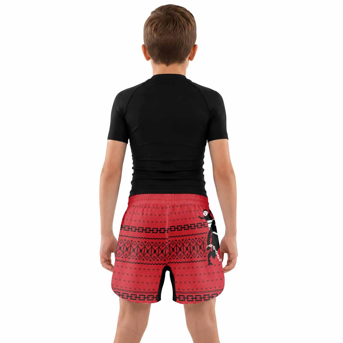 Krampus Christmas Kids Grappling Shorts - lifestyle