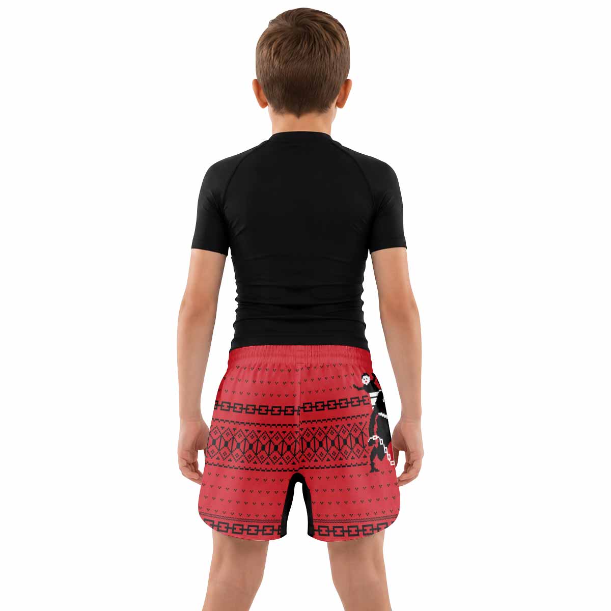 Krampus Christmas Kids Grappling Shorts - lifestyle