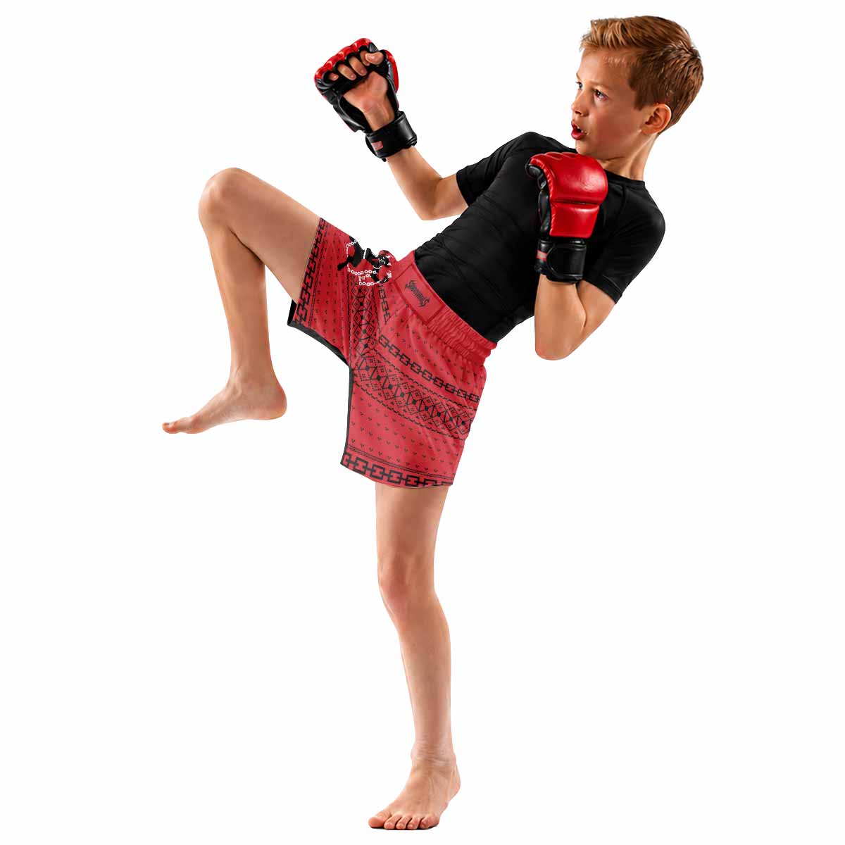 Krampus Christmas Kids Grappling Shorts - lifestyle