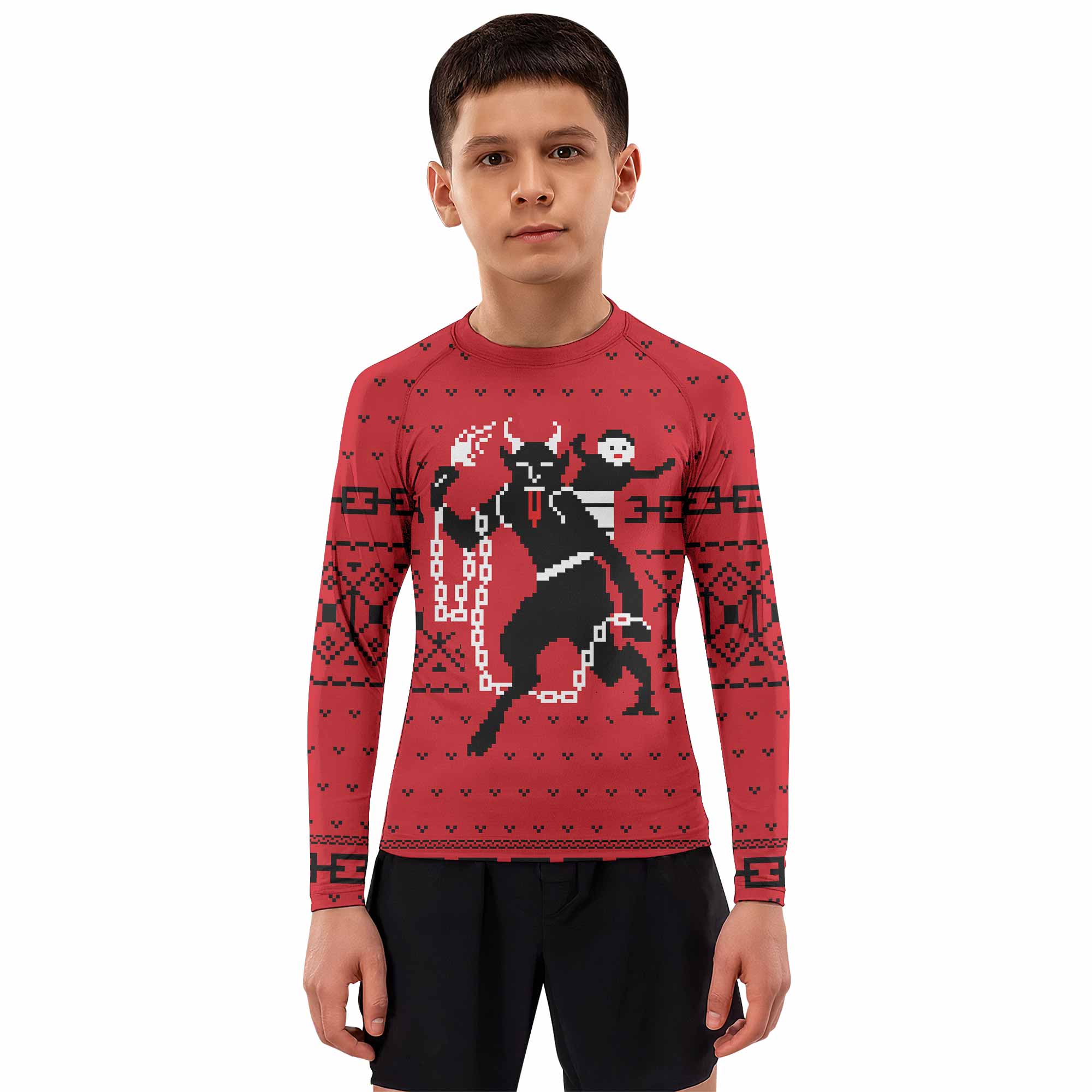 Krampus Christmas Kids Rash Guard