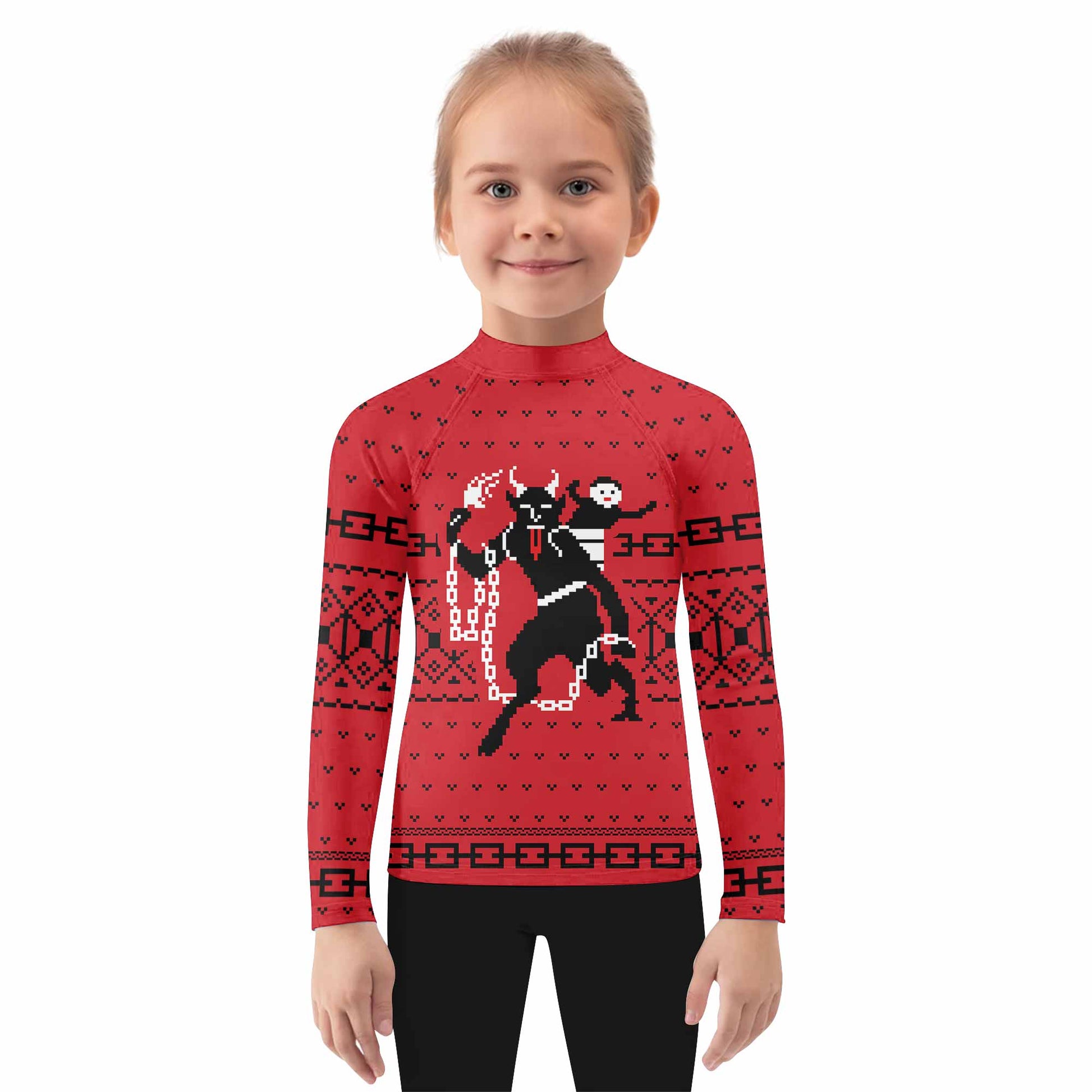 Krampus Christmas Kids Rash Guard