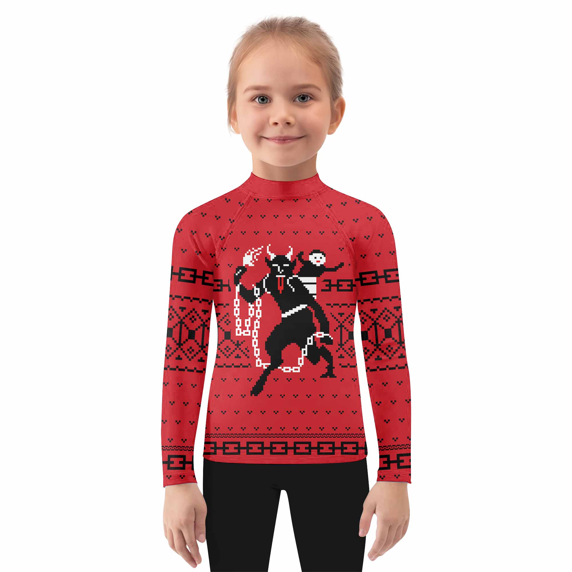 Krampus Christmas Kids Rash Guard