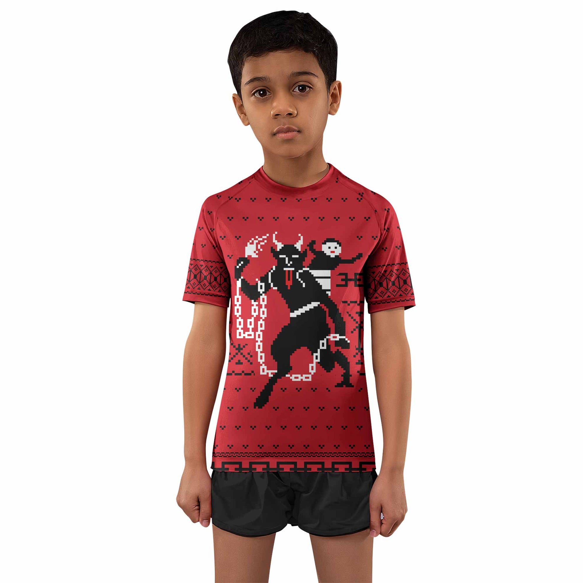 Krampus Christmas Kids Rash Guard