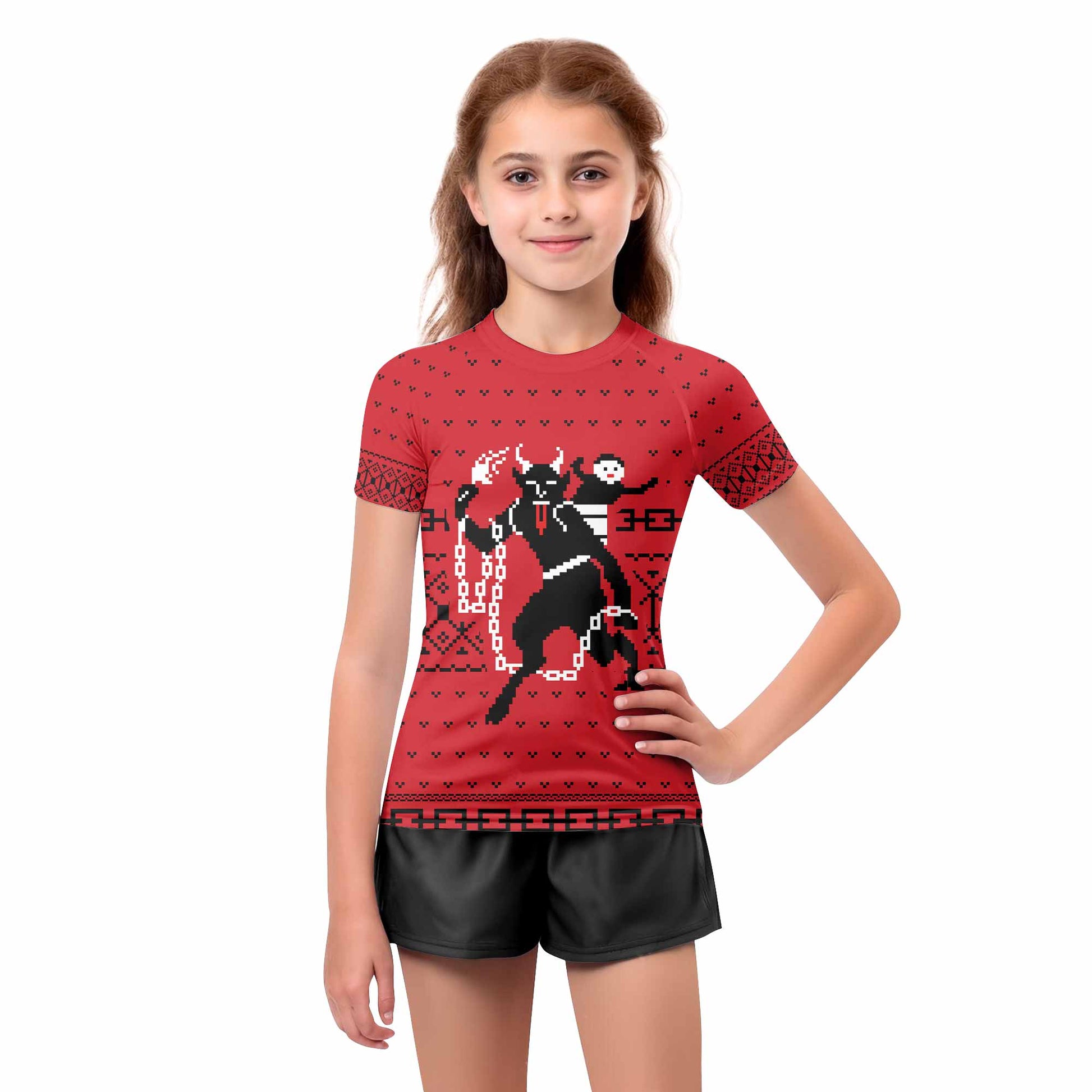 Krampus Christmas Kids Rash Guard
