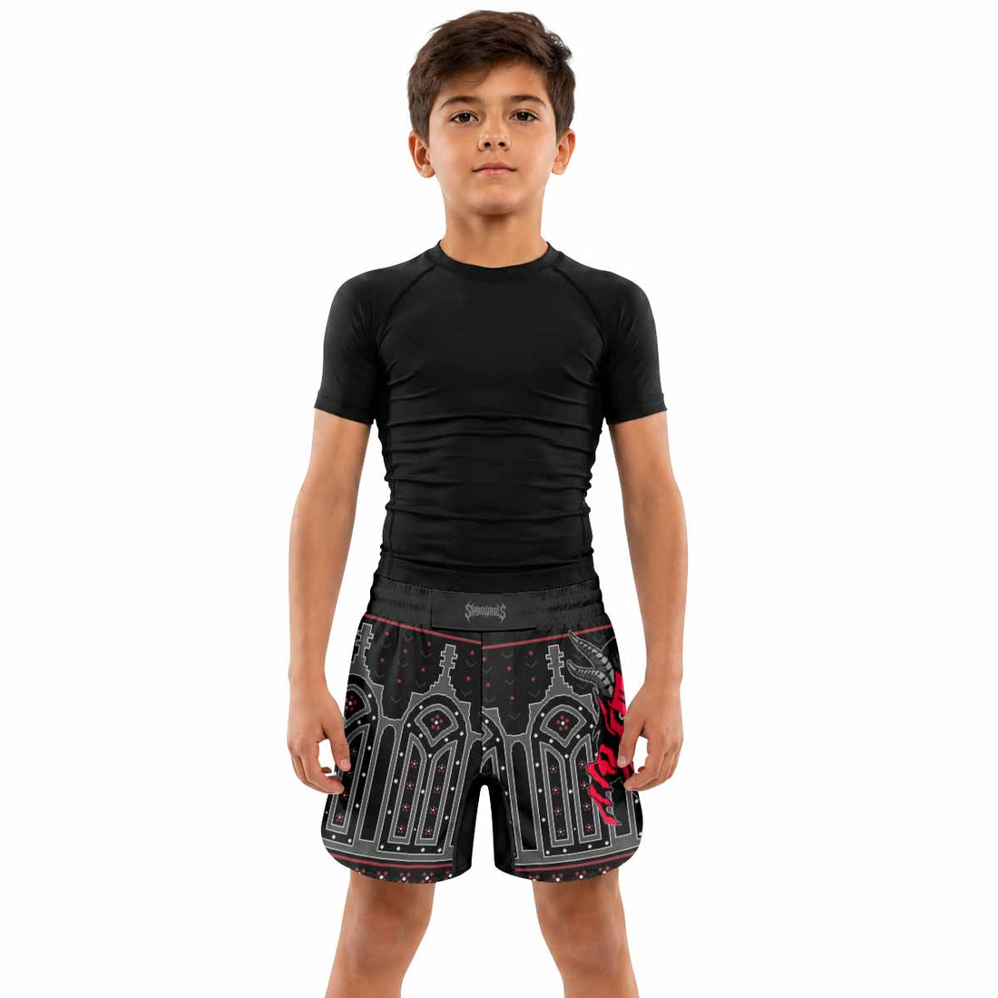 Hell's Gate Kids Grappling Shorts - lifestyle