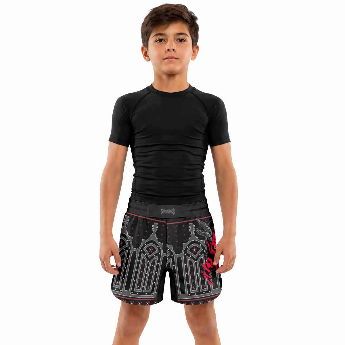 Hell's Gate Kids Grappling Shorts - lifestyle