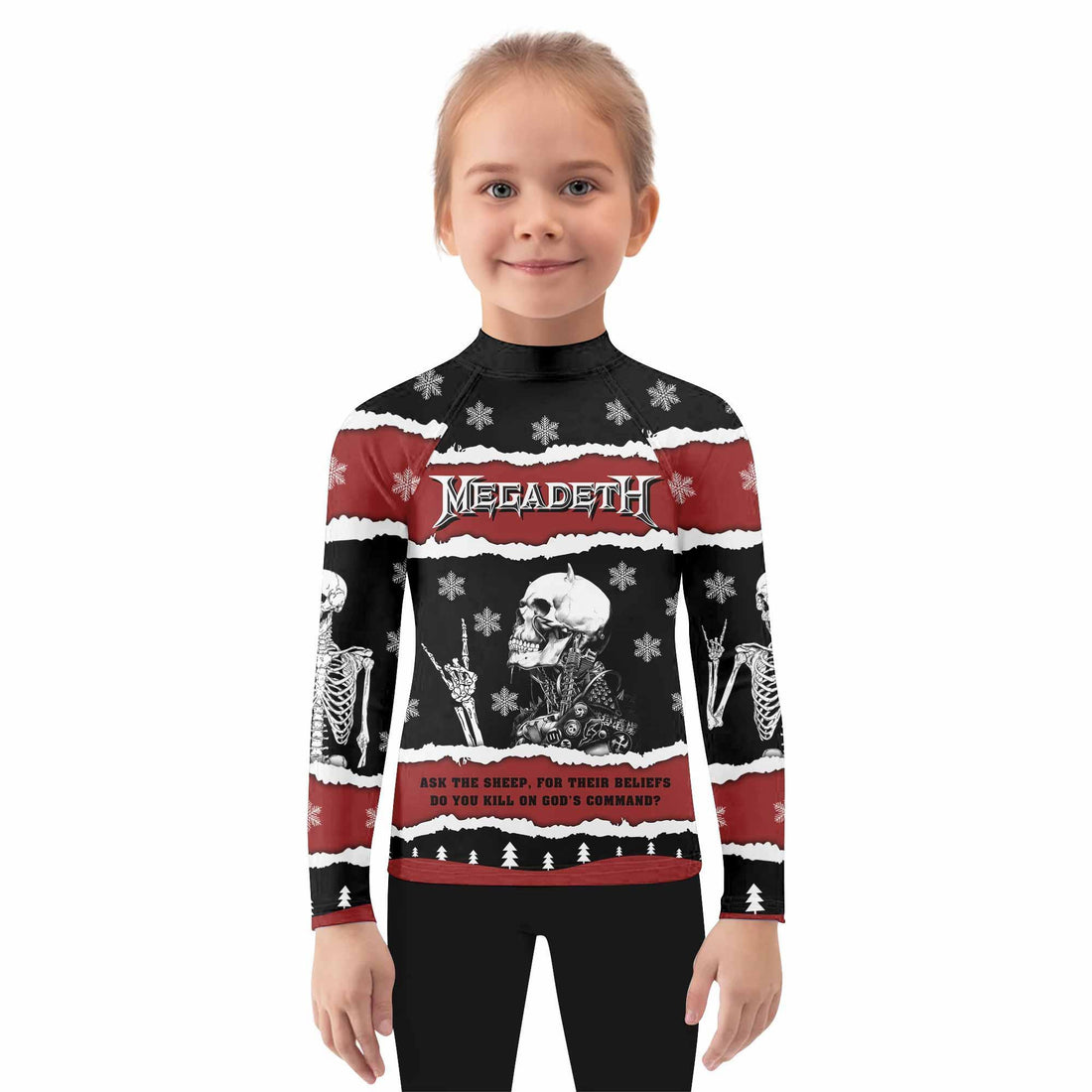 Megadeth Christmas Kids Rash Guard