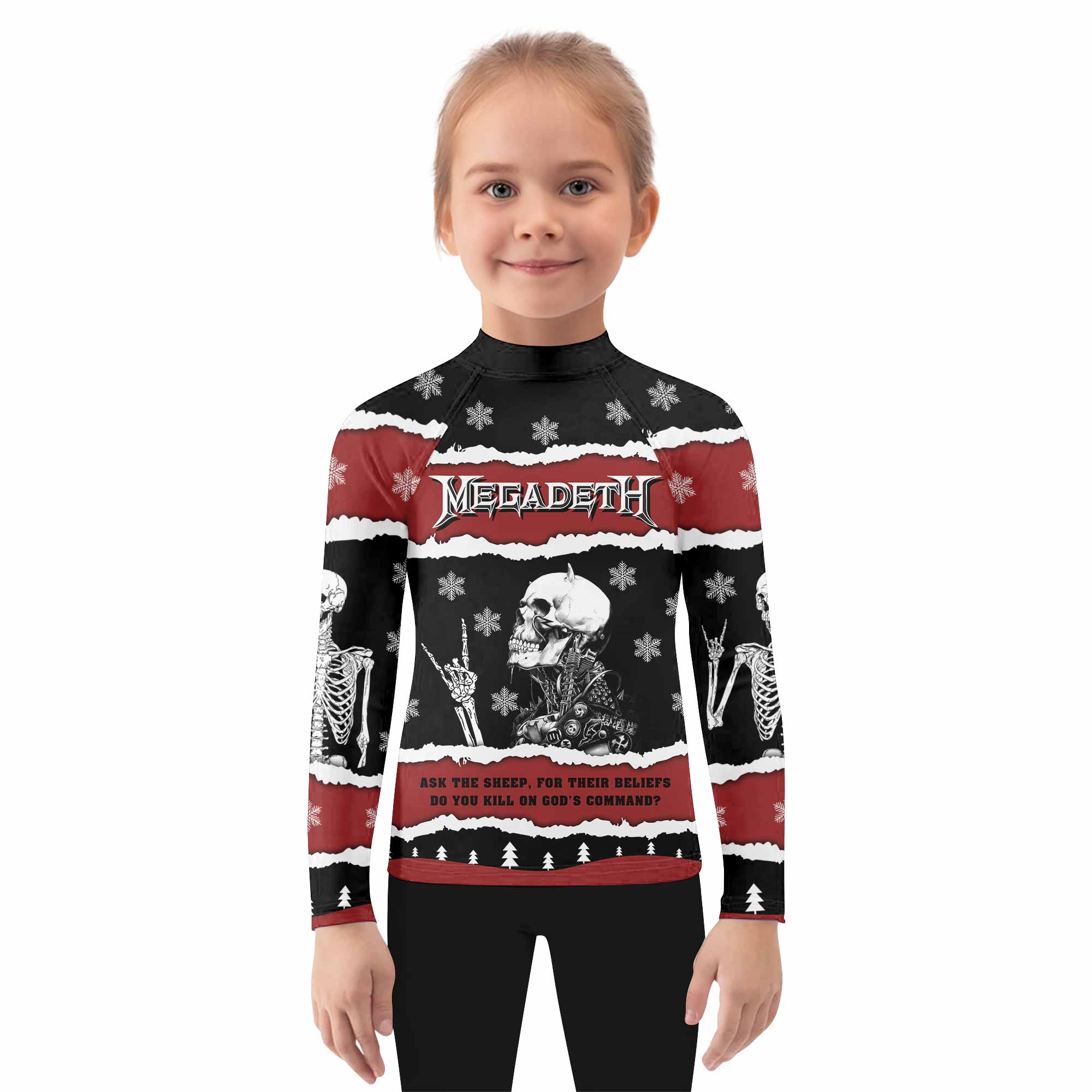 Megadeth Christmas Kids Rash Guard