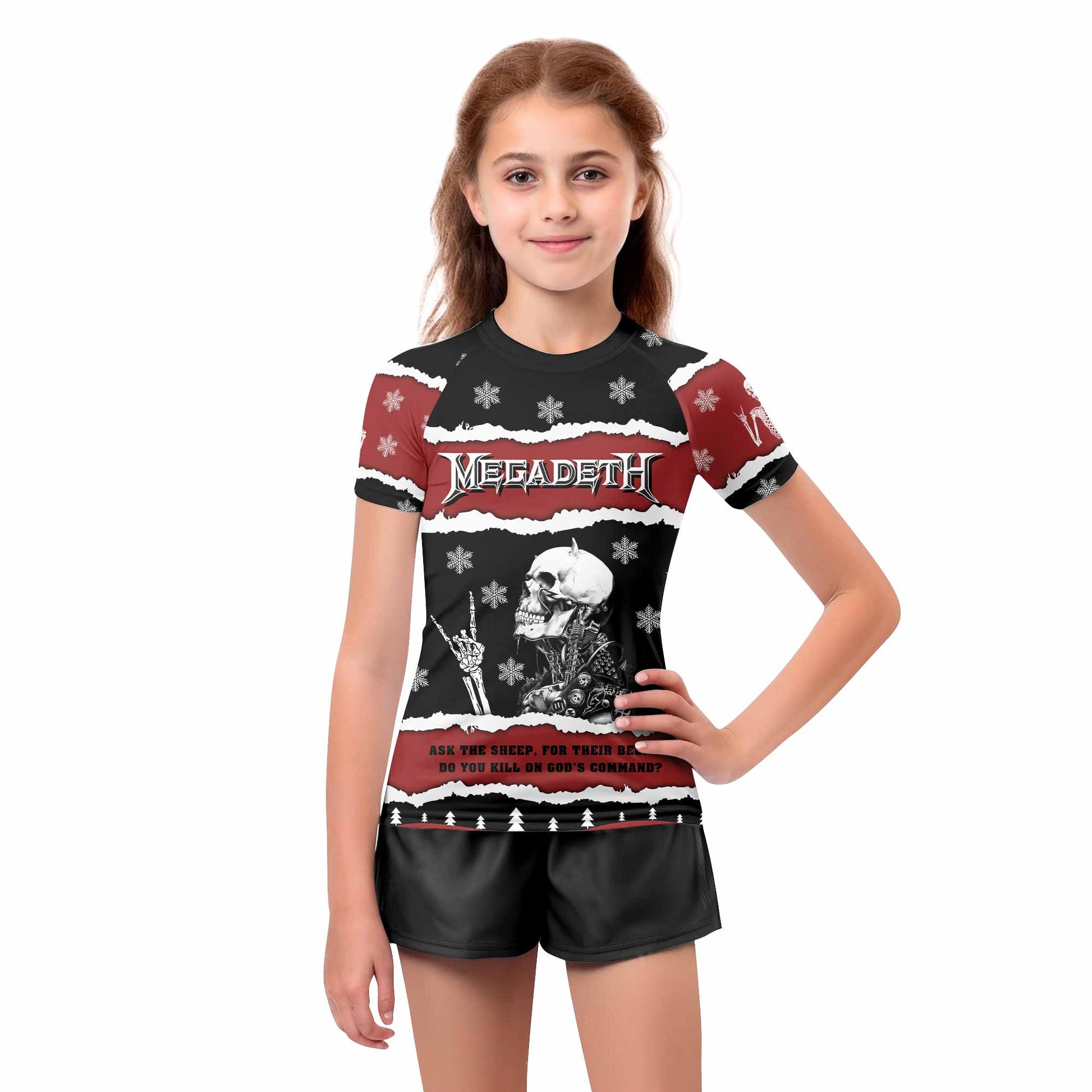 Megadeth Christmas Kids Rash Guard