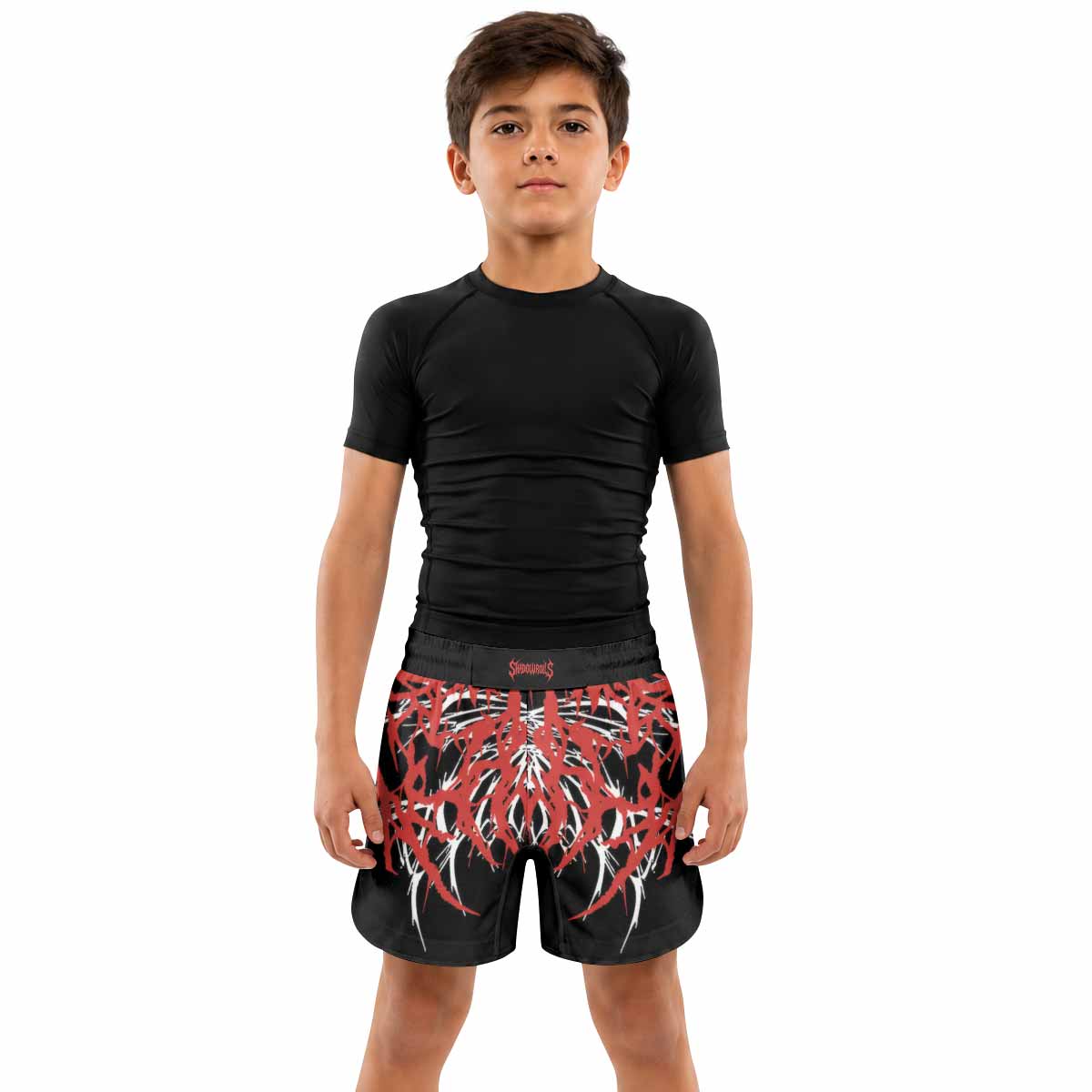 Infernal Spines Kids Grappling Shorts - lifestyle