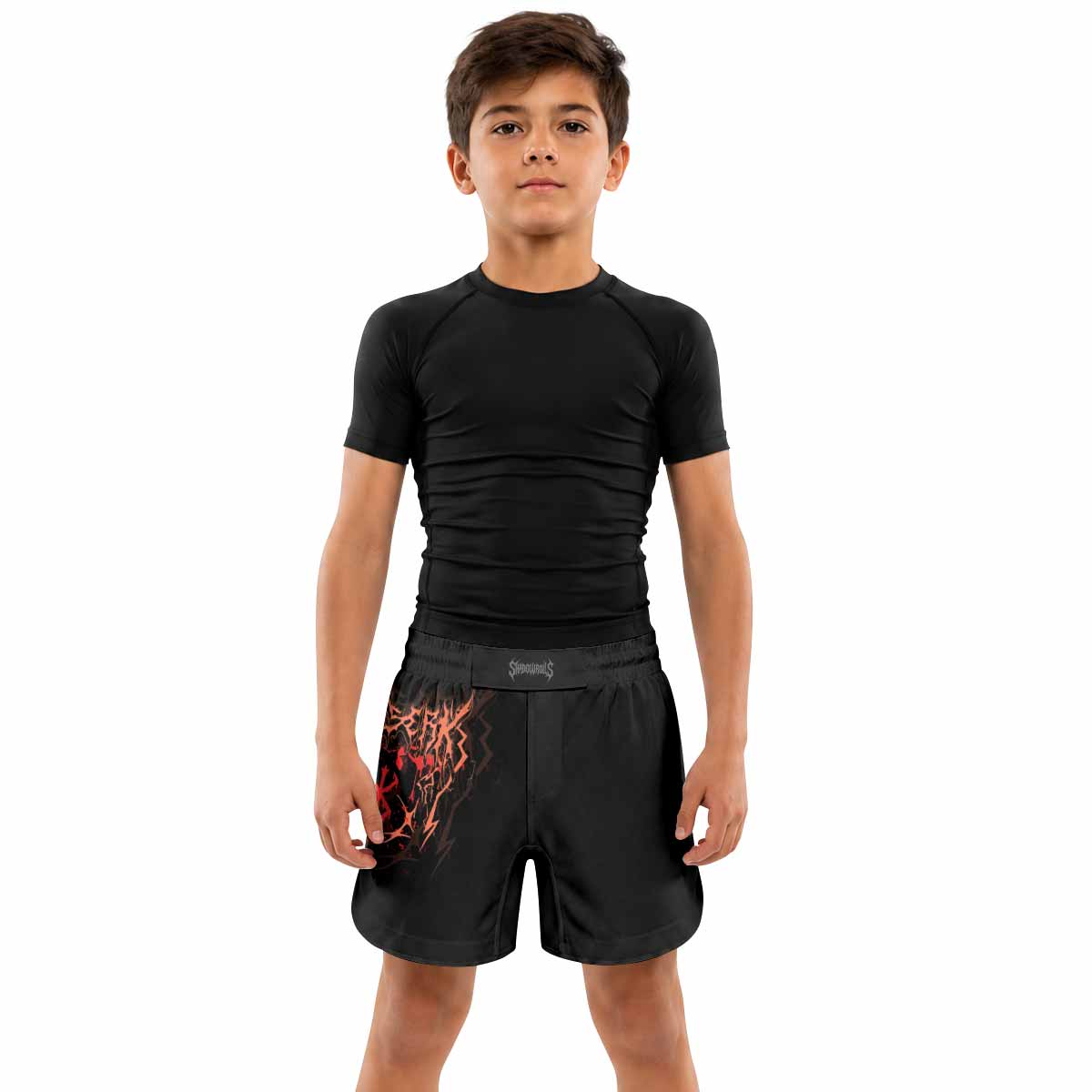 Berserker's Oath Kids Grappling Shorts - lifestyle