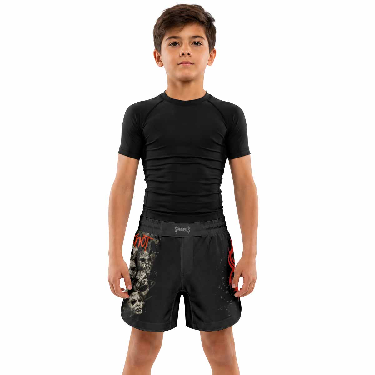 Slipknot Skull Kids Grappling Shorts - lifestyle