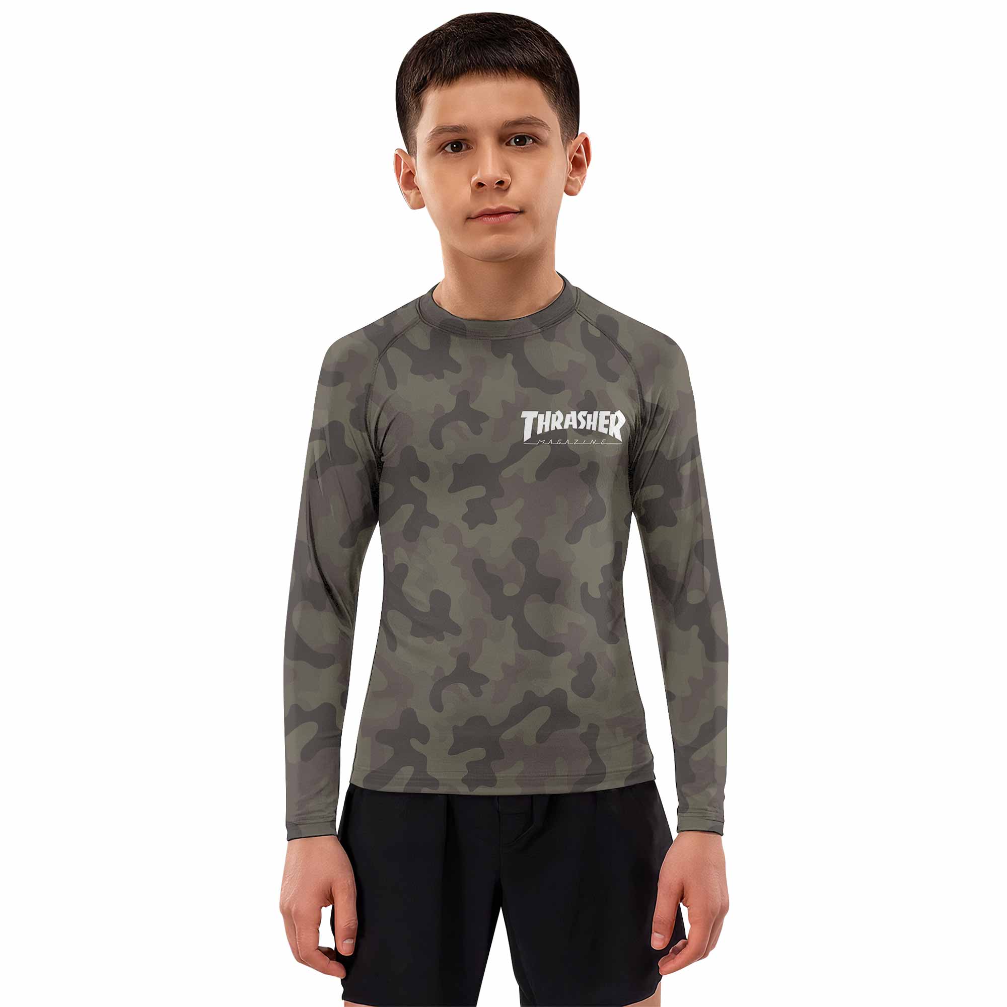 Thrasher Camo Kids Rash Guard