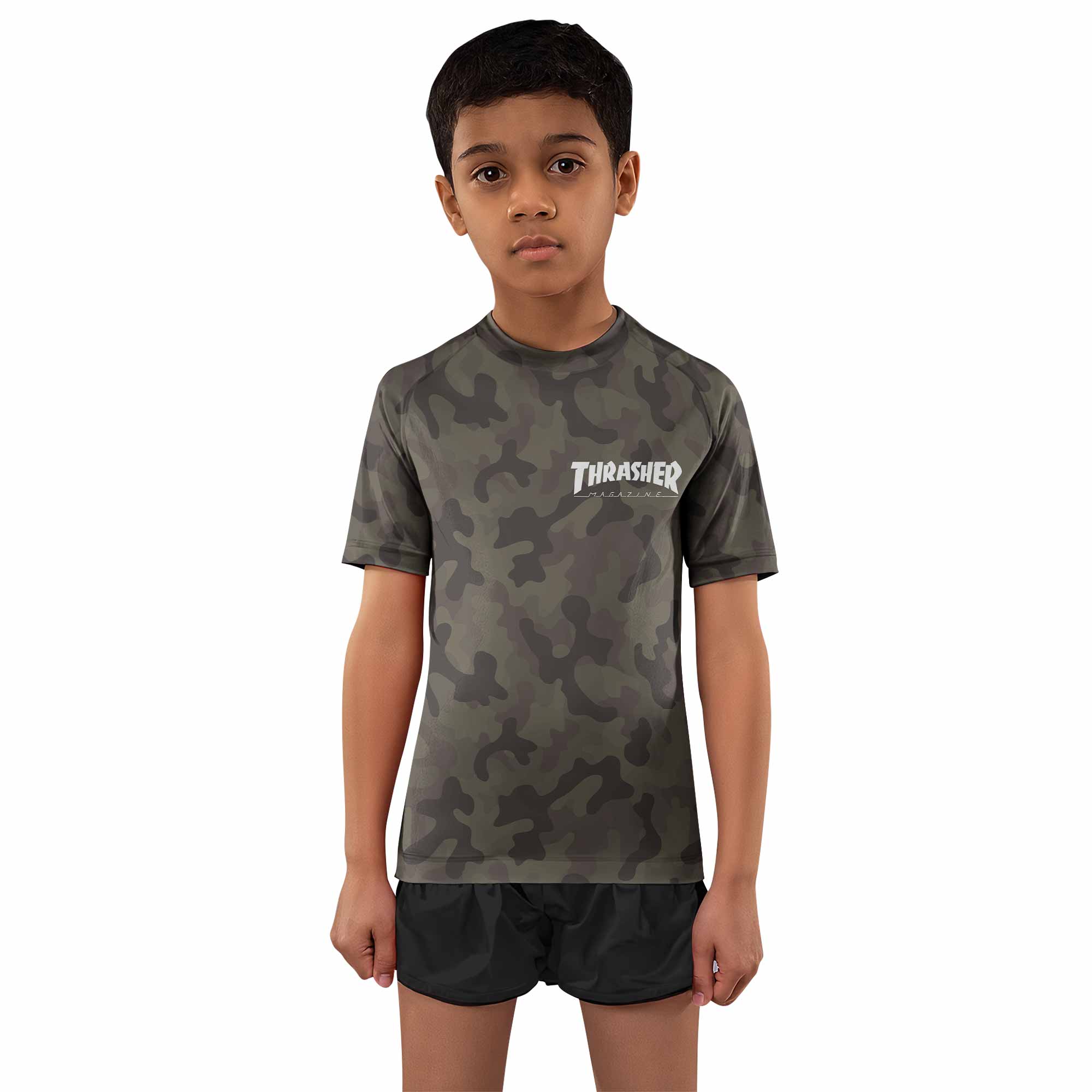 Thrasher Camo Kids Rash Guard