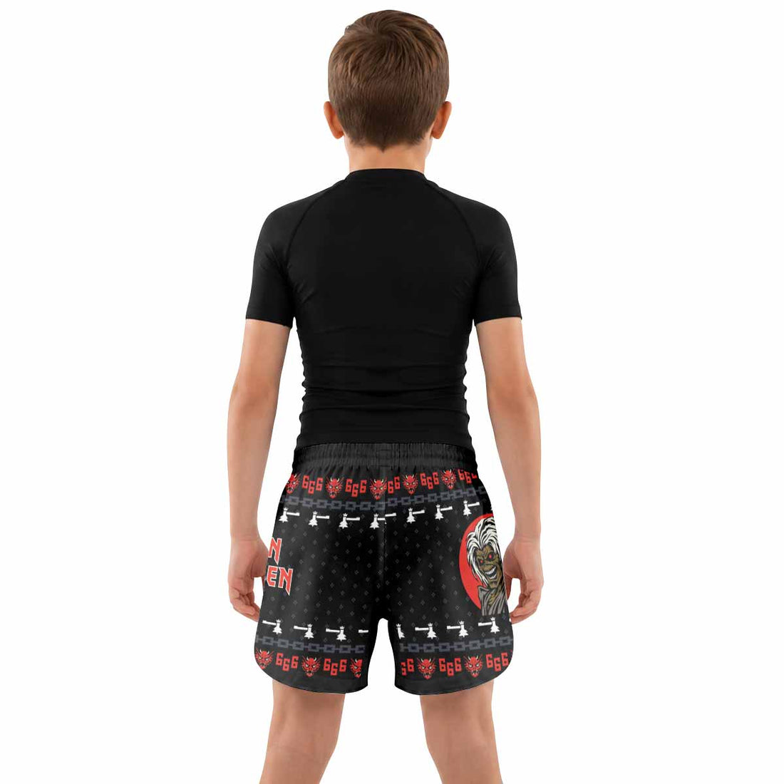 Iron Maiden Kids Grappling Shorts - lifestyle